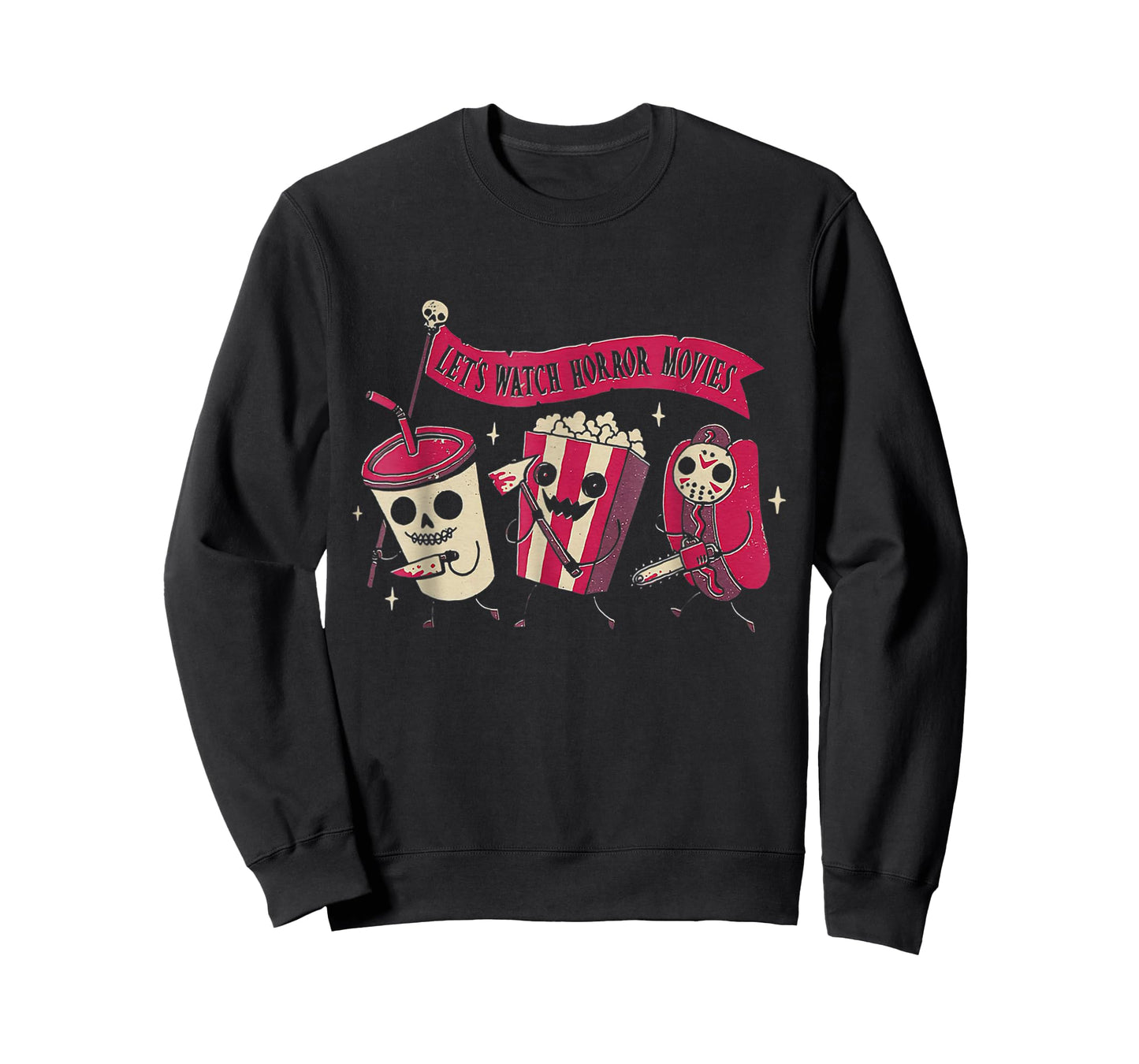 Let's Watch Horror Movies Funny Halloween Costume T-Shirt