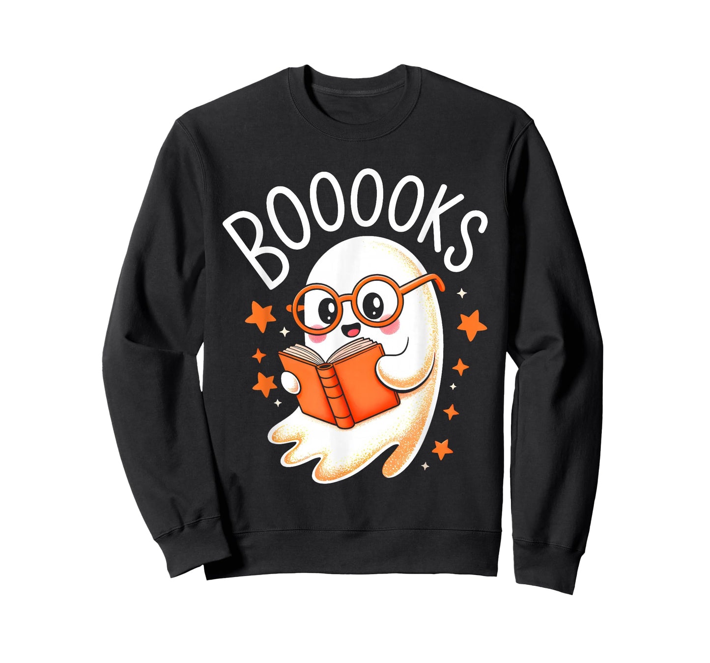 Cute Ghost Reading Book Lovers Librarian Teacher Halloween T-Shirt
