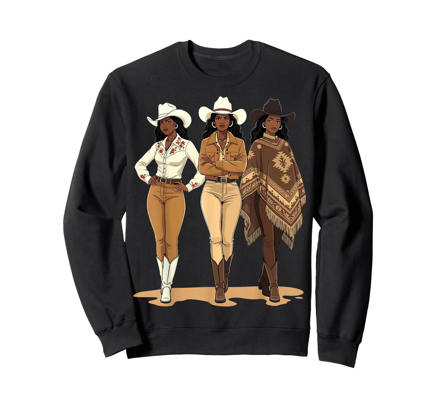 Black Cowgirl Melanin Western Rodeo T-Shirt