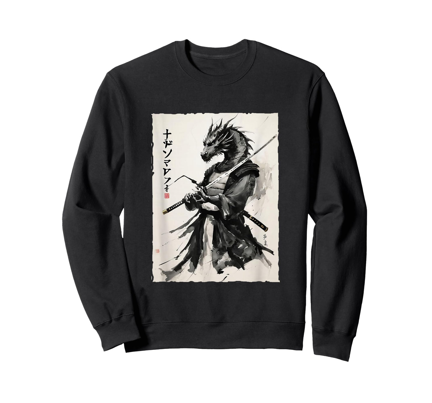 Samurai Dragon Vintage Ukiyo-e Warrior Art Graphic Dragon Ar T-Shirt