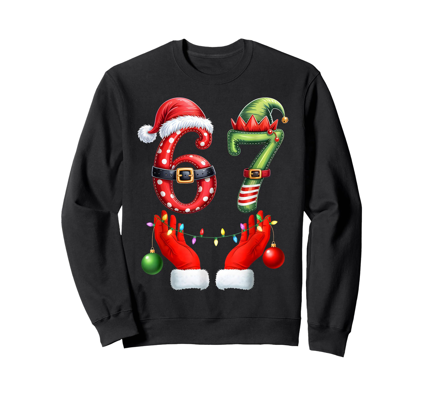 67 Christmas 6 7 Meme Pajamas Holiday Gen Alpha Slang T-Shirt