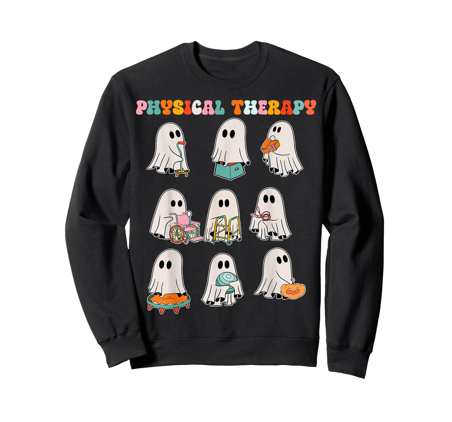 Funny Halloween Ghost Physical Therapy Pt Physical Therapist T-Shirt