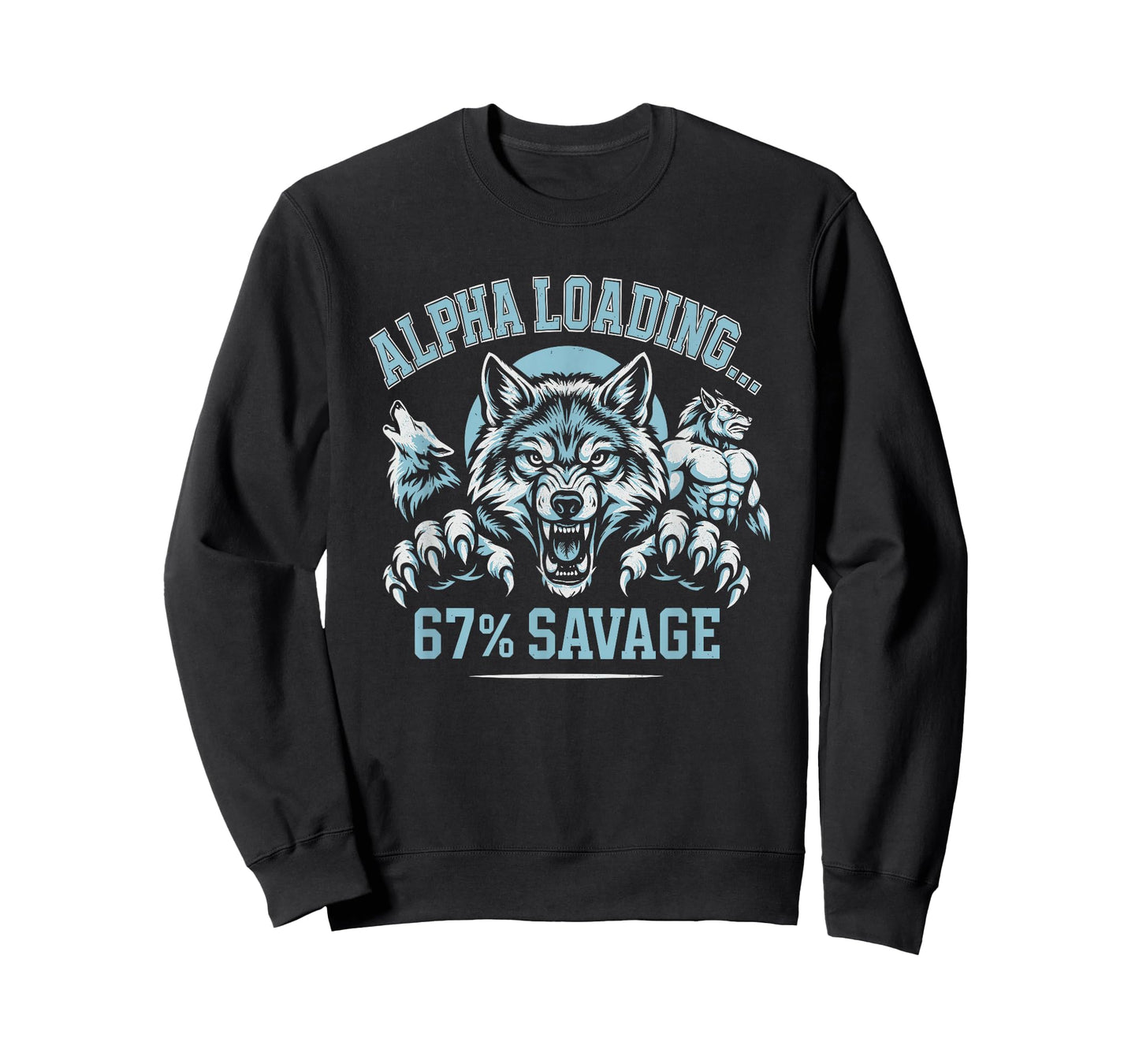 Alpha Wolf Loading 67 Savage Funny Gen Z Meme T-Shirt