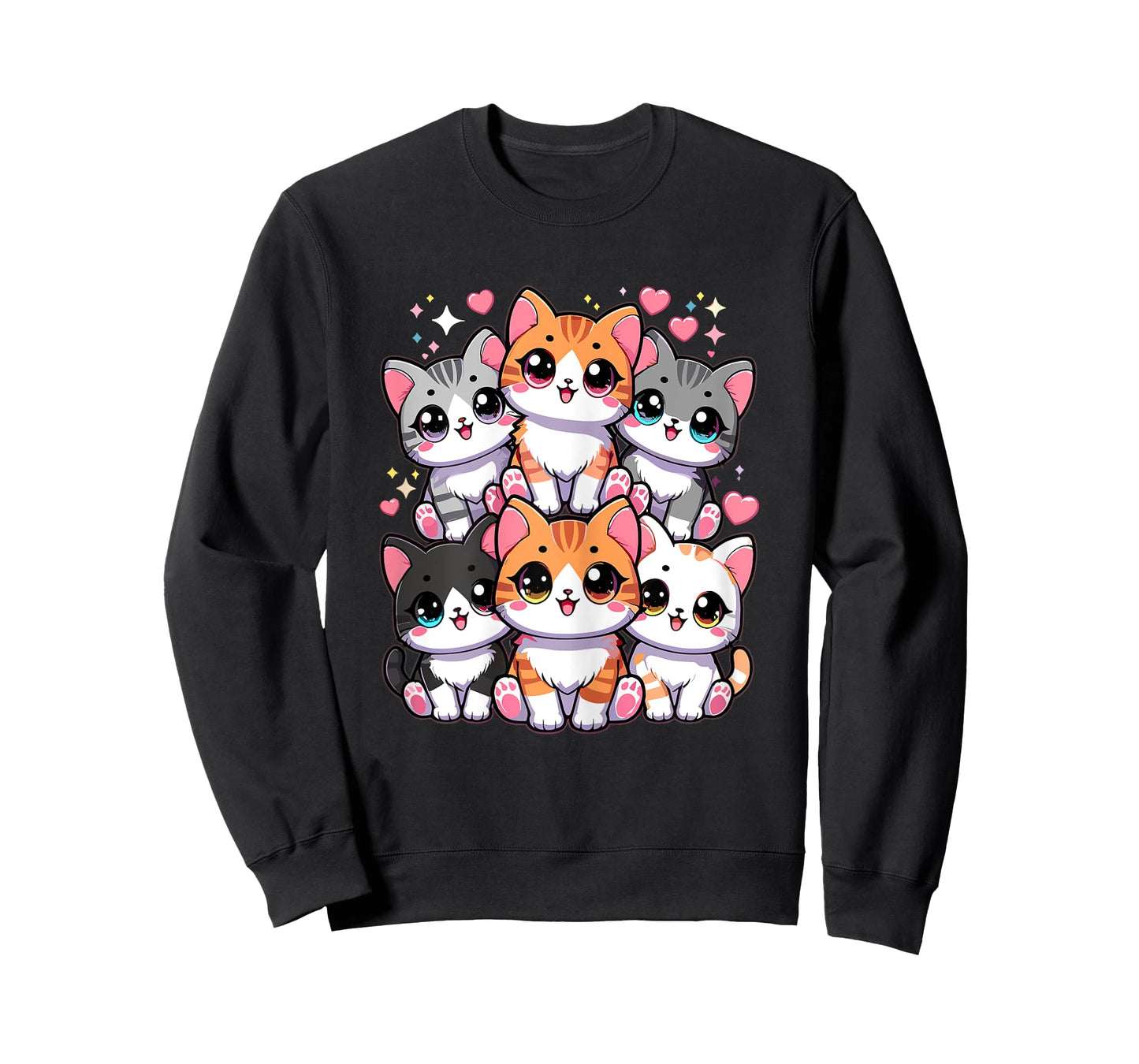 Cats Kawaii Funny Kitten Cat Women Kids T-Shirt
