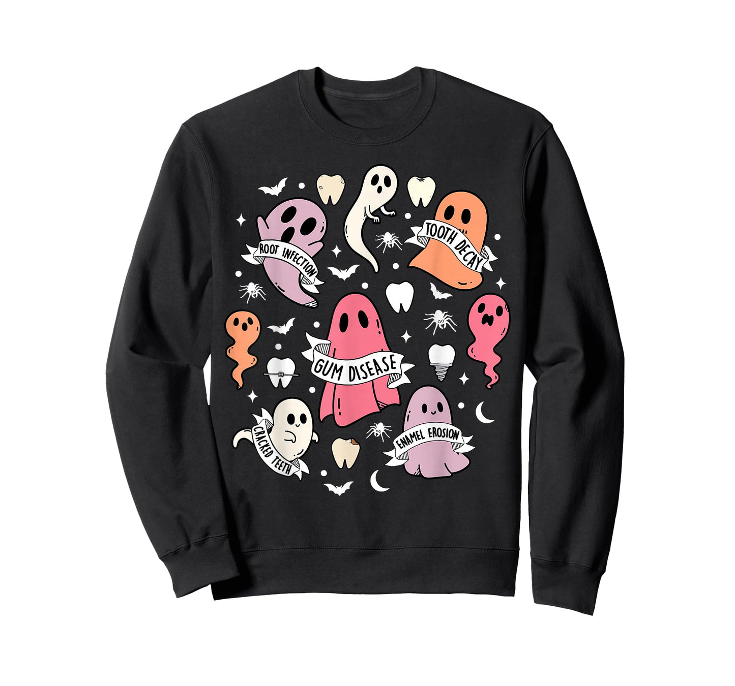 Dentist Ghost Spooky Halloween Dental Hygienist Assistant T-Shirt