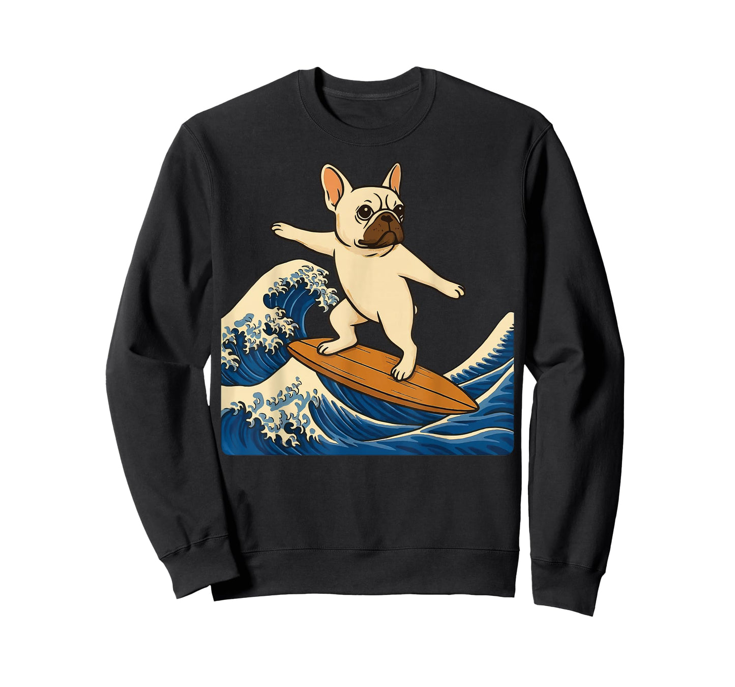 French Bulldog Surfing Japanese T-Shirt