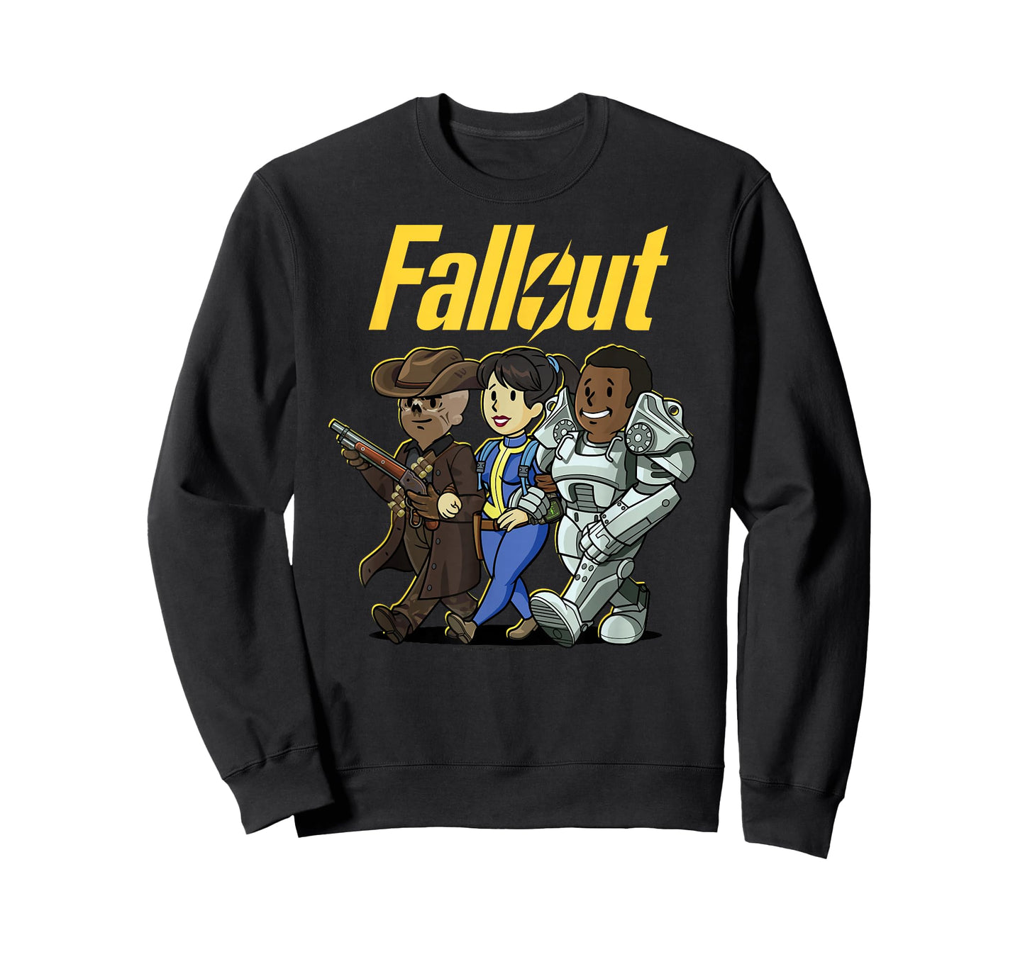 Fallout Character Cartoon Portraits TV Show T-Shirt