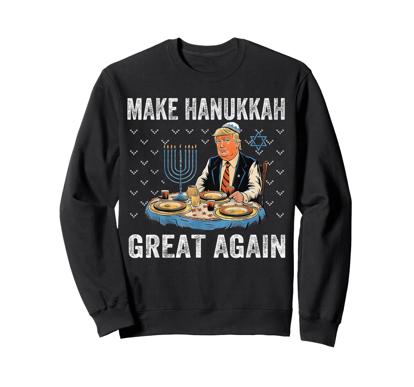 Make Hanukkah Great Again Trump Jewish Ugly Chanukah T-Shirt