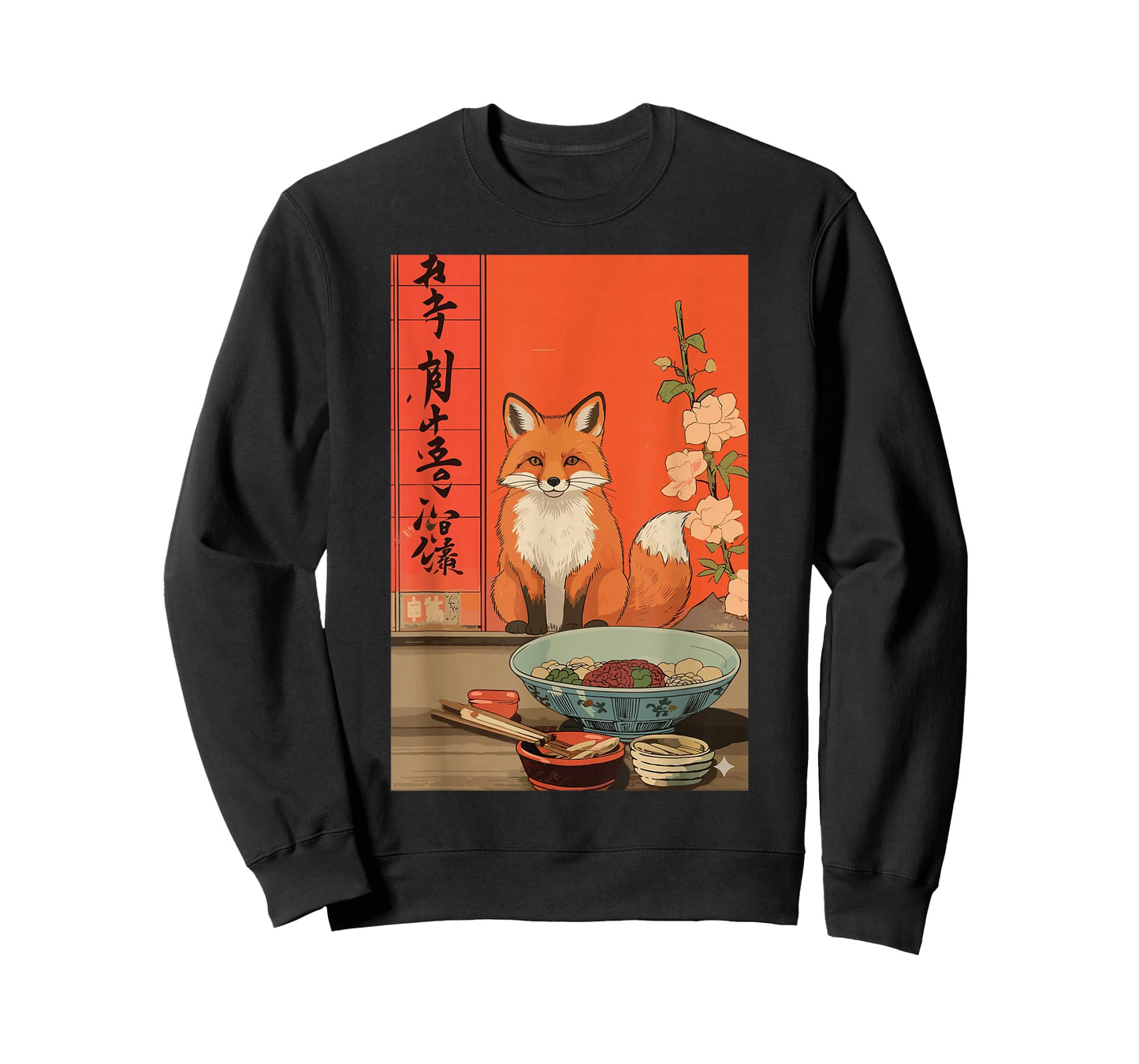 Funny Japanese Fox Ramen Kawaii Animal Anime Art T-Shirt