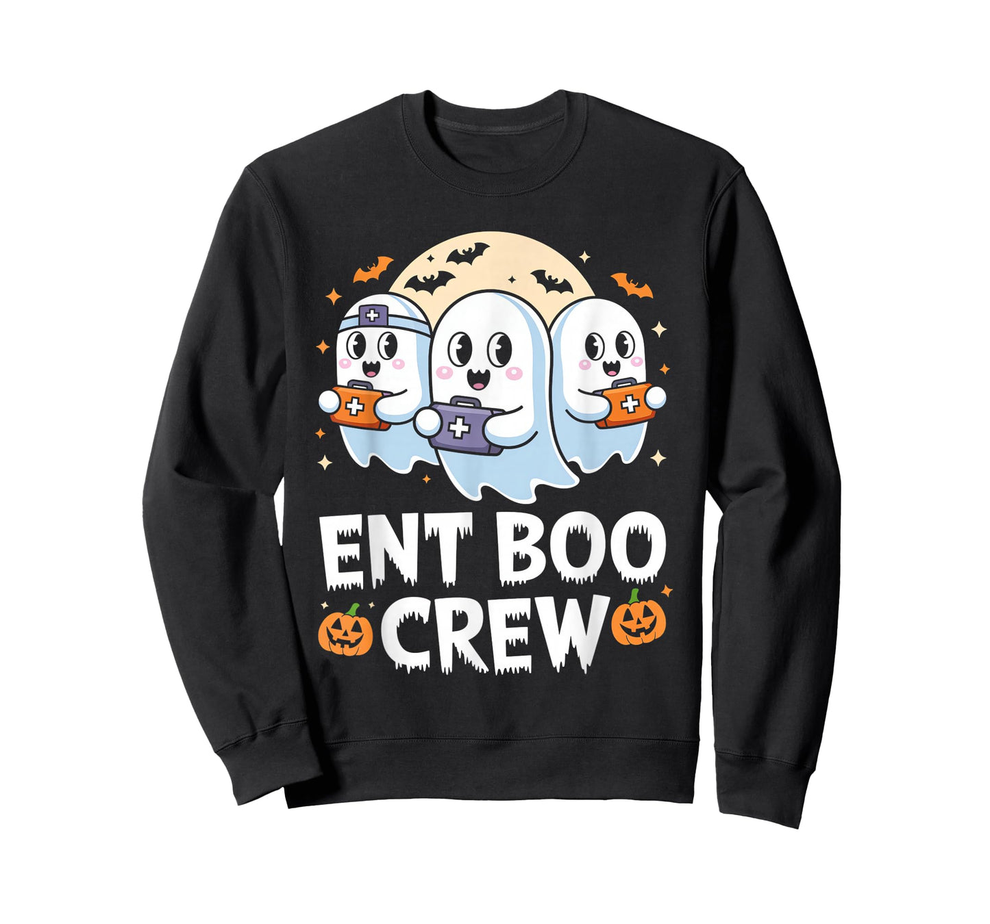 Spooky ENT Boo Crew Halloween Nurse Practitioner T-Shirt
