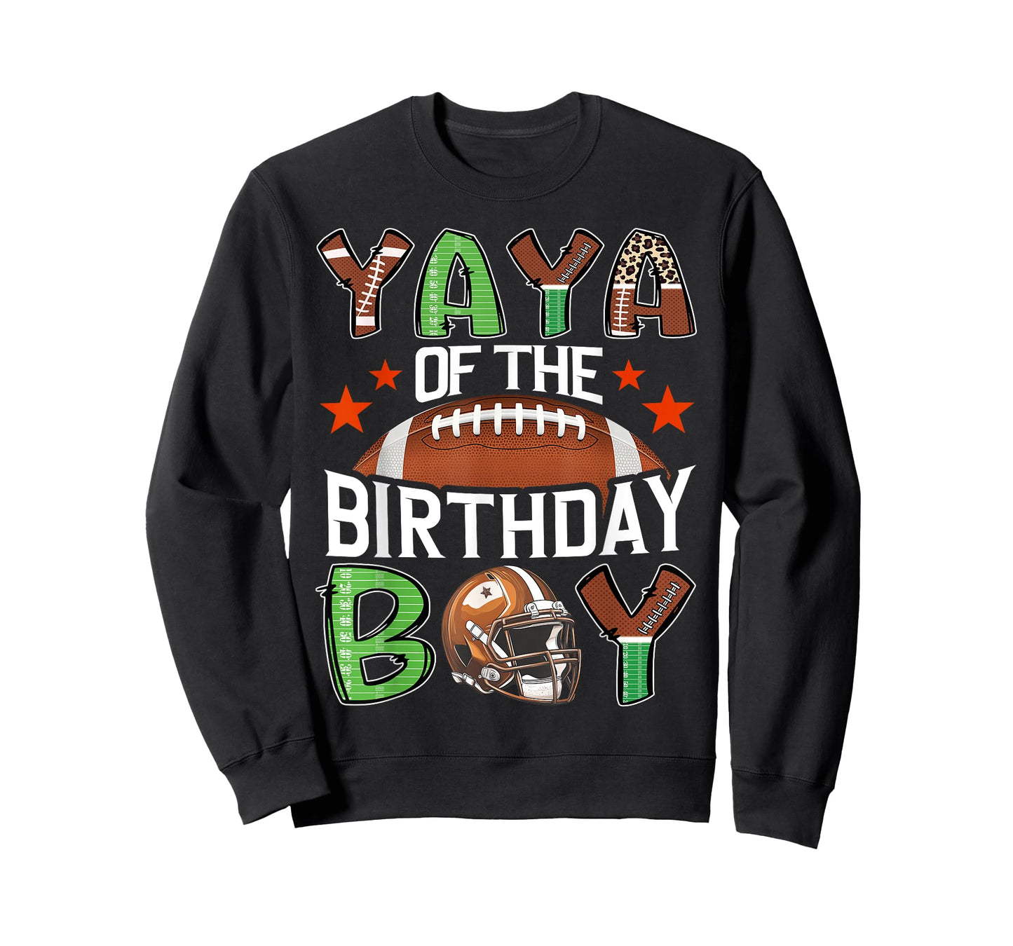 Yaya Of The Birthday Boy Game Day Football T-Shirt