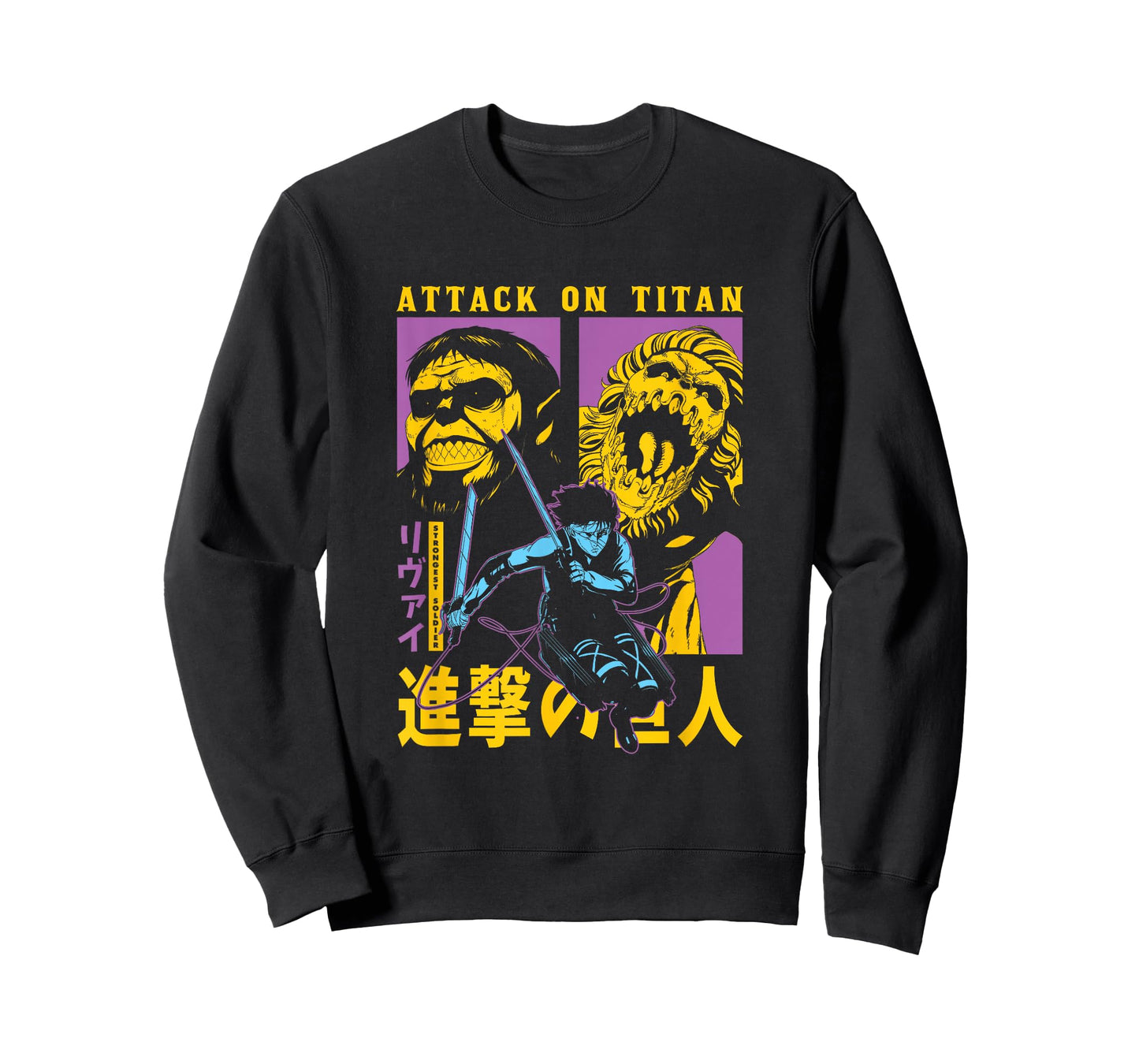 Attack on Titan Season 4 Split Titan Faces Attack Pose Anime T-Shirt