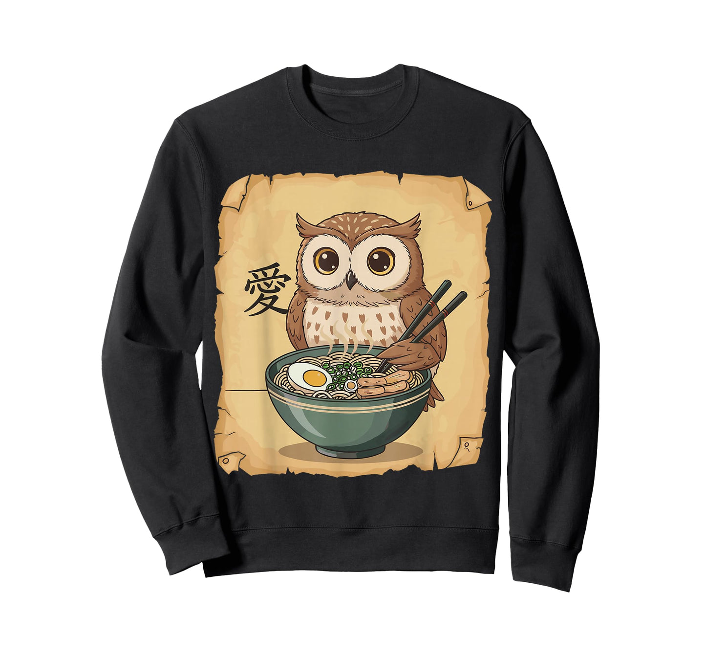 Ramen Owl Noodle Kawaii Lover Japanese Funny Graphic T-Shirt