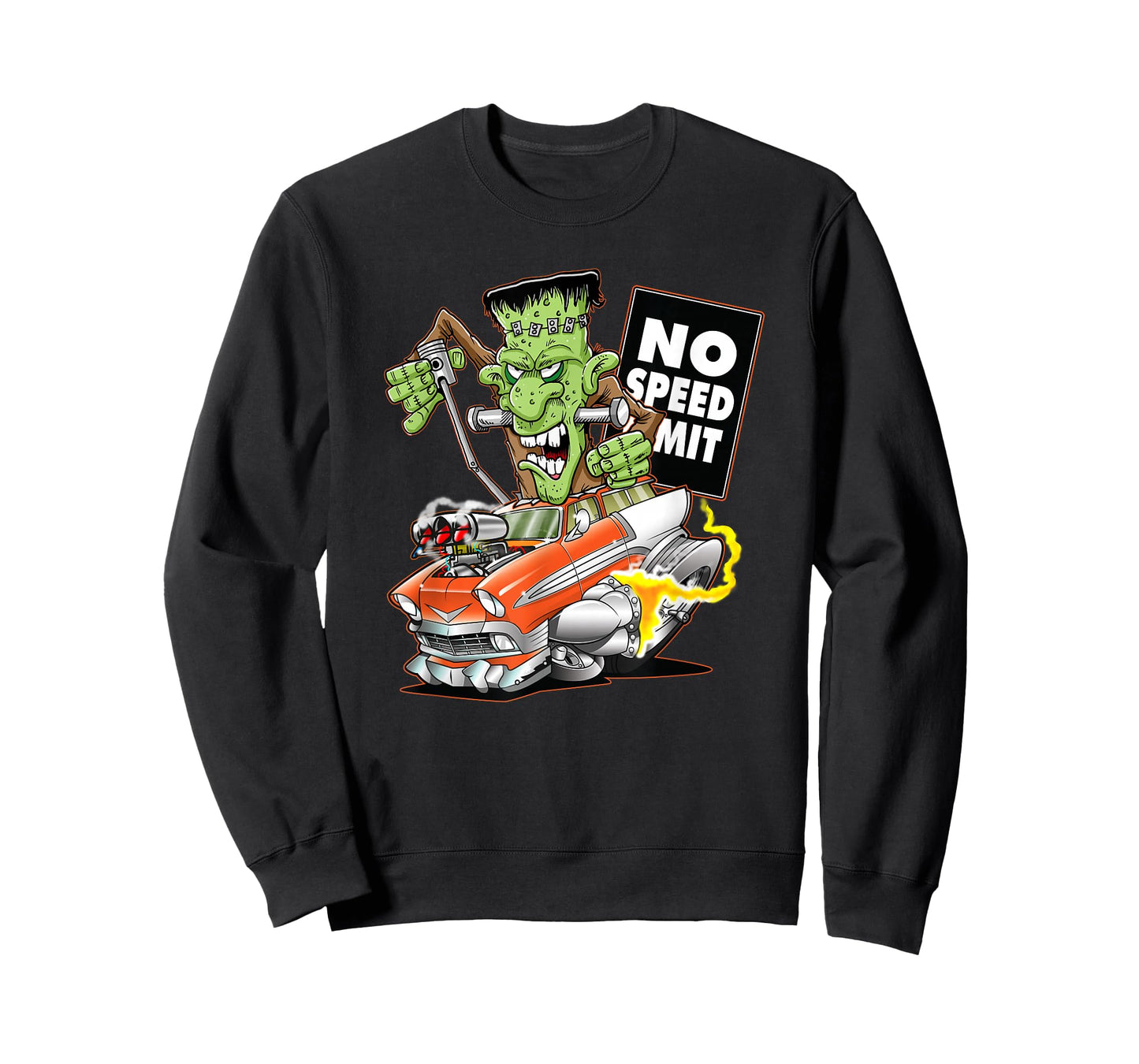 1956 Funny Cartoon Hot Rod Monster Vintage Car T-Shirt