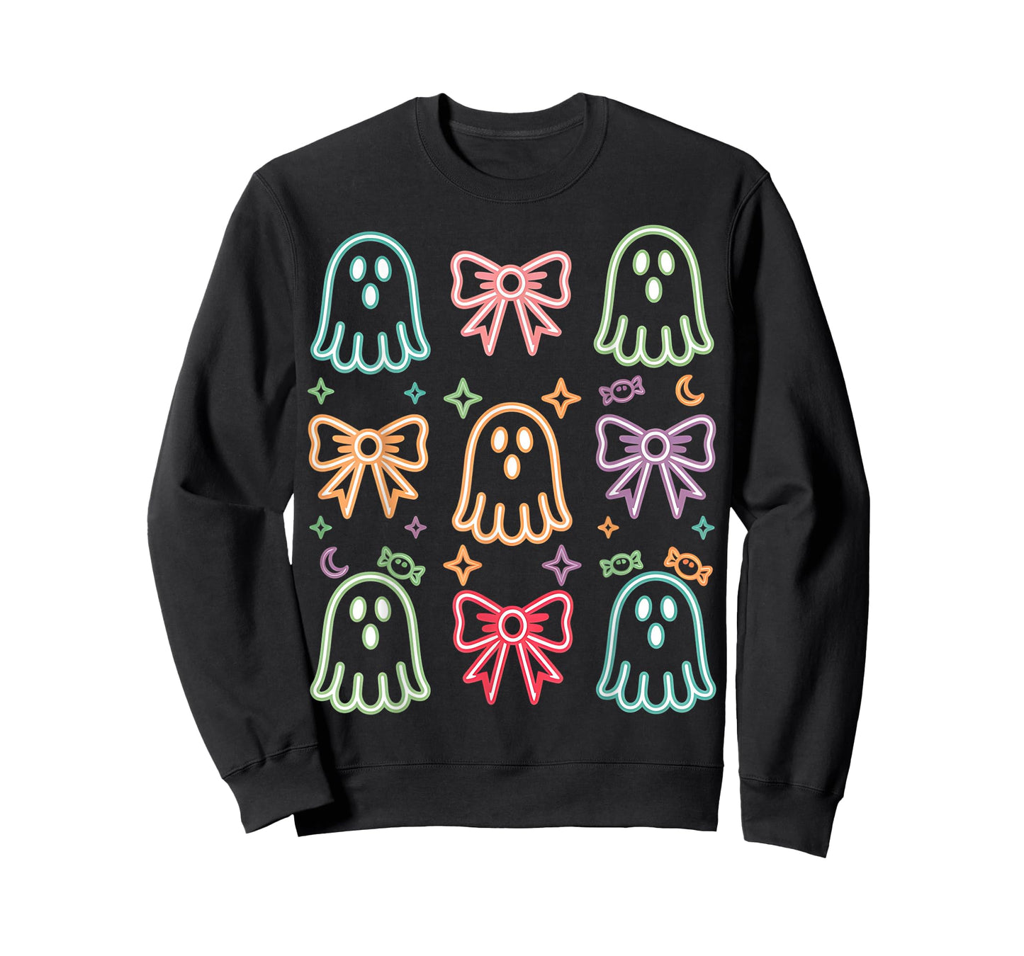 Funny Cute Ghost Spooky Season Glow in Halloween Night T-Shirt