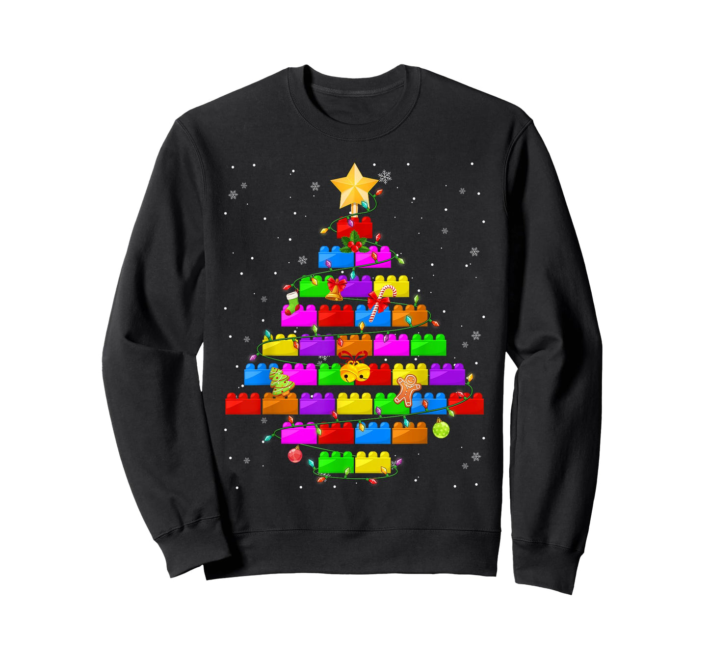 Merry Christmas PJS Blocks Building Christmas Tree Boys Kids T-Shirt