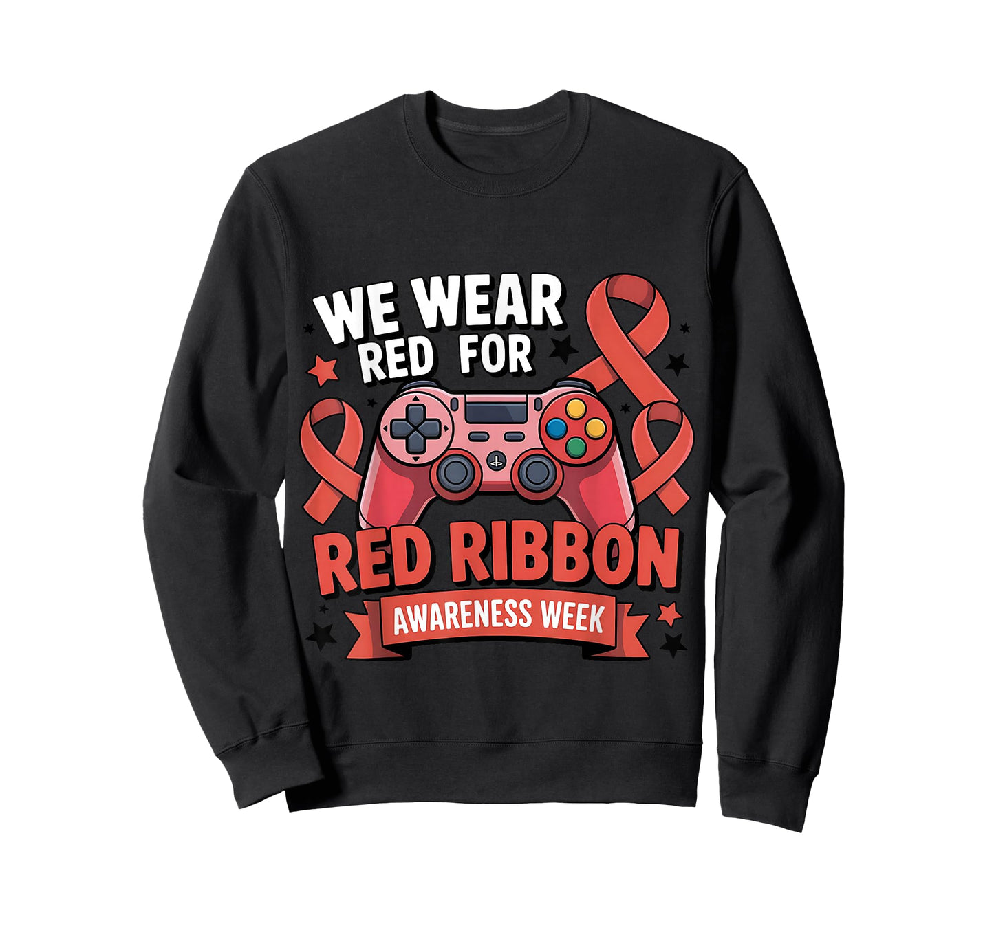 Kids red Ribbon Week Awareness Video Games T-Shirt