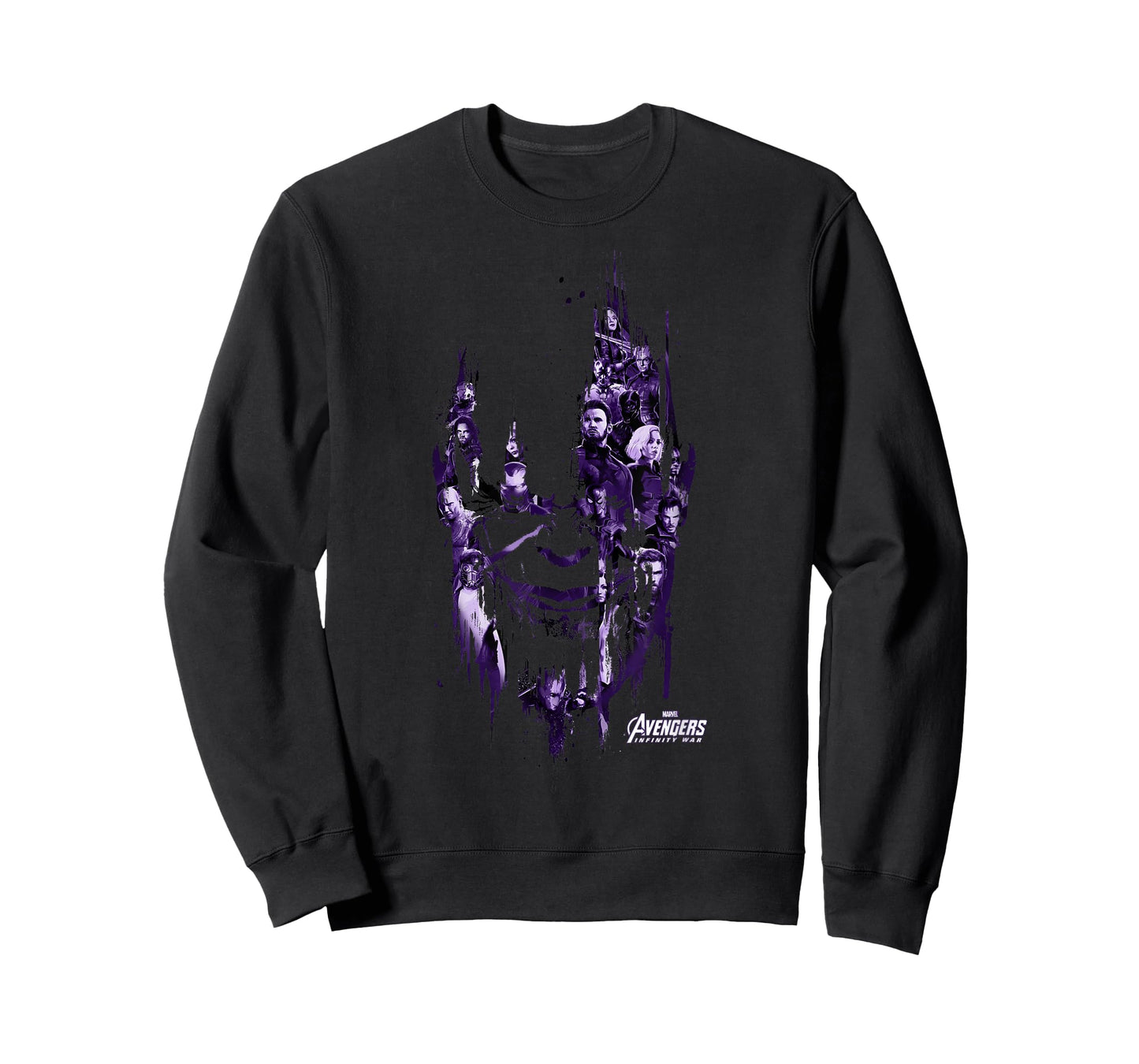 Marvel Infinity War Paint Splat Thanos Head Graphic T-Shirt T-Shirt