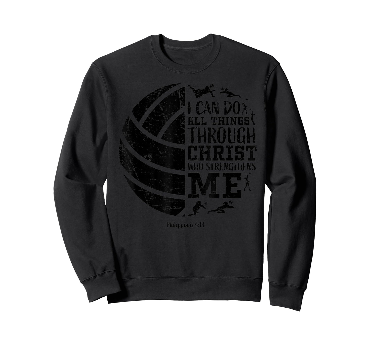 Christian Volleyball Philippians 4:13 Religious Faith Verse T-Shirt