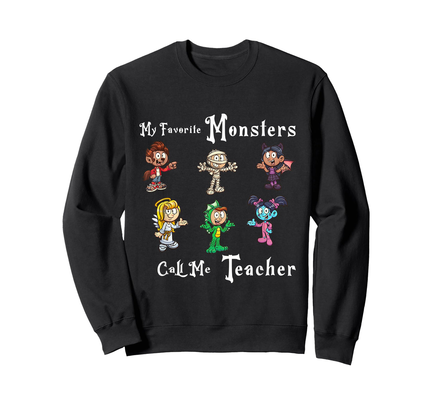 My Favorite Monsters Call Me Teacher Thank Mummy Vampire Bat T-Shirt