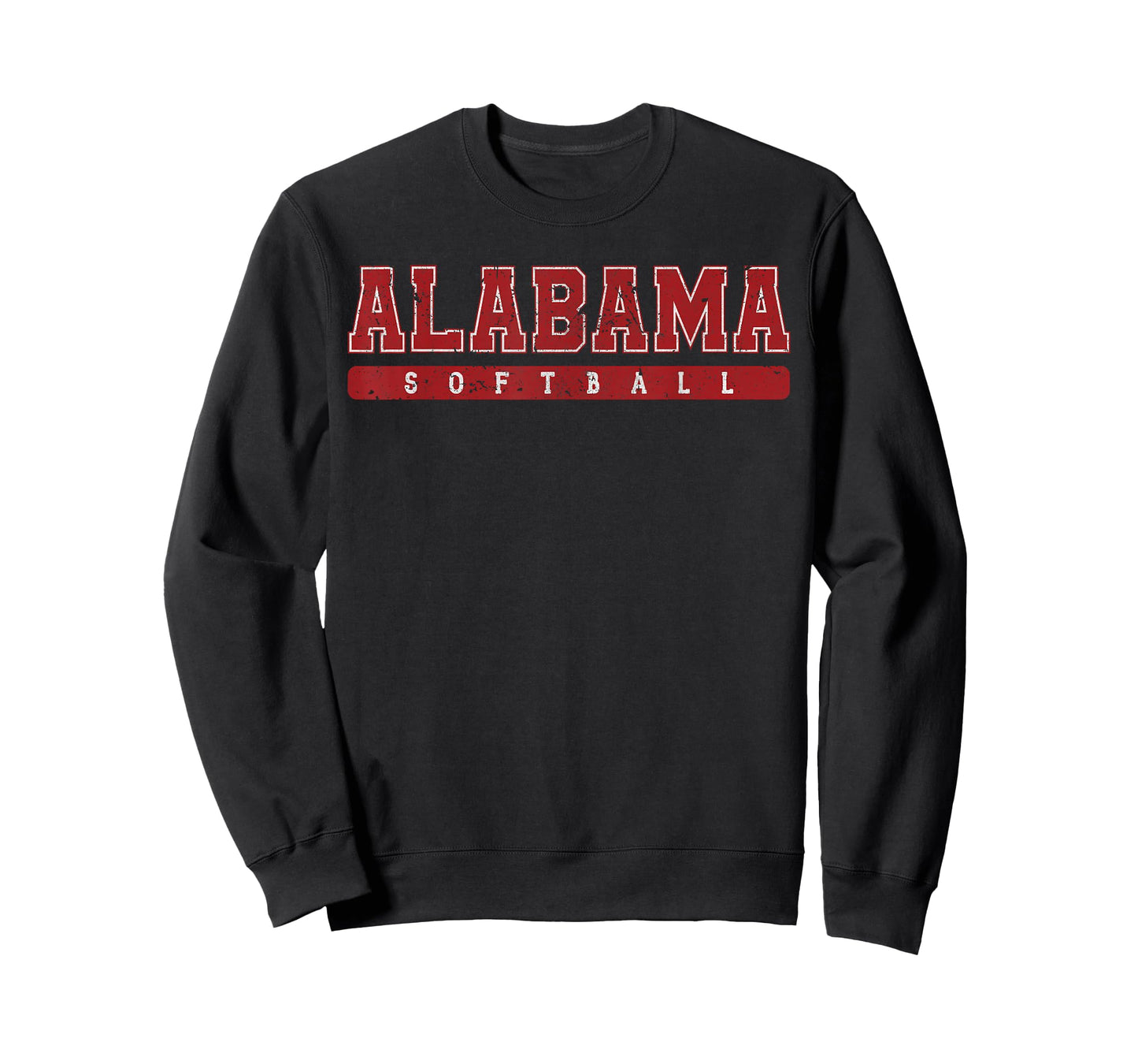 Alabama Softball Red Vintage Text T-Shirt