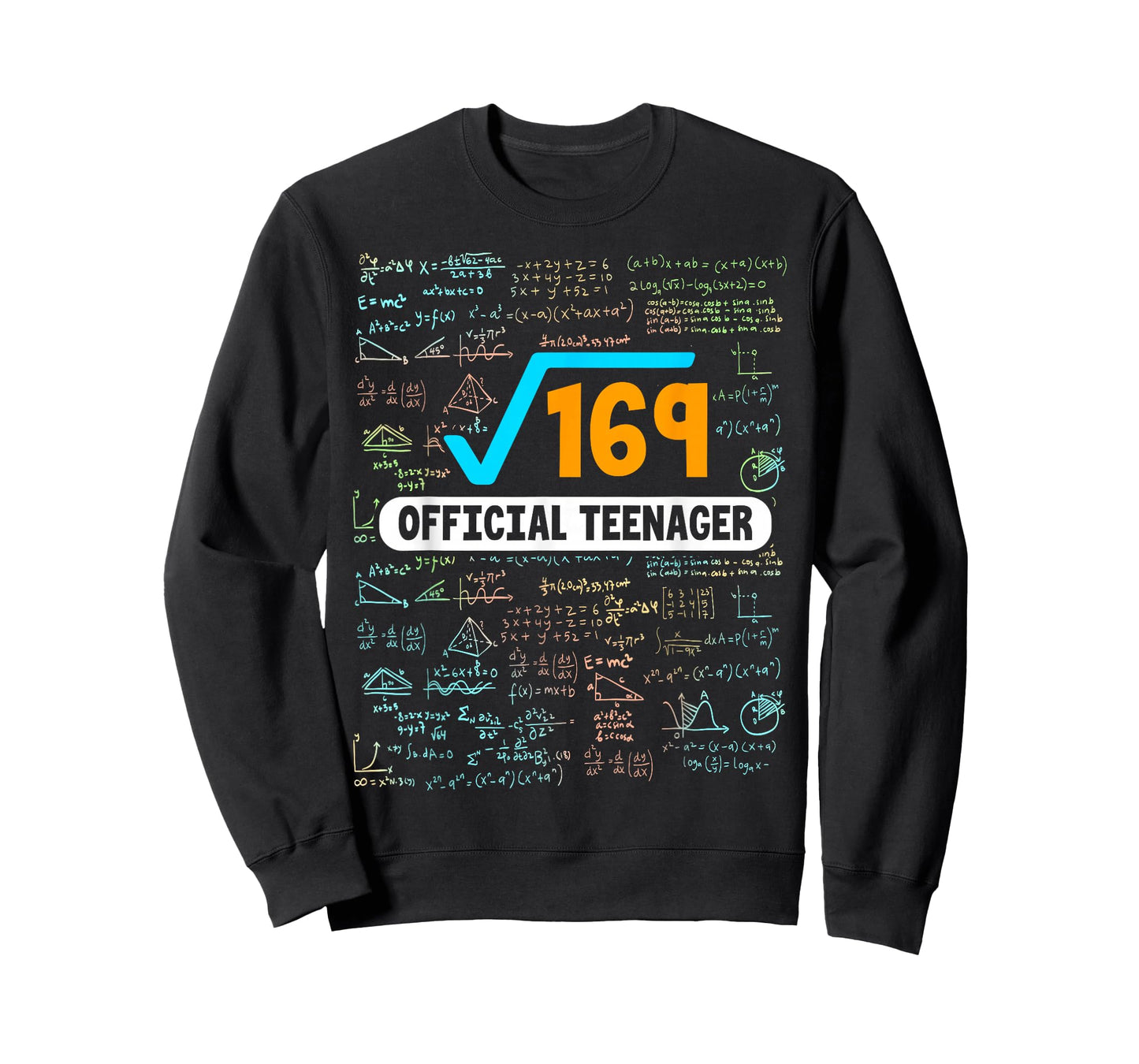 Square Root Of 169 13 Years Old Official Teenager Birthday T-Shirt