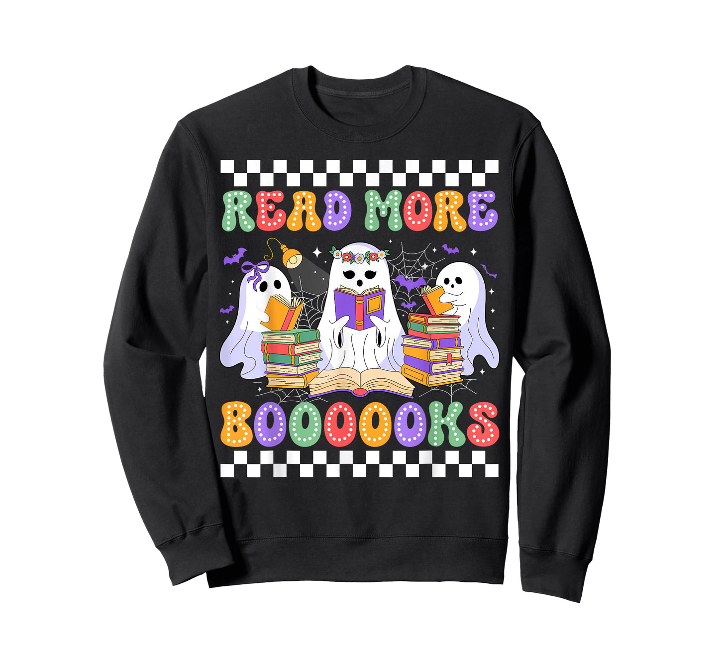 Cute Ghost Book Read More Books Funny Teachers Halloween T-Shirt