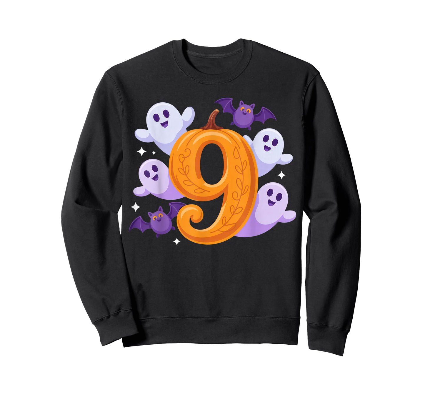 Number 9 Ghostly Halloween Vibe for Spooky Season T-Shirt
