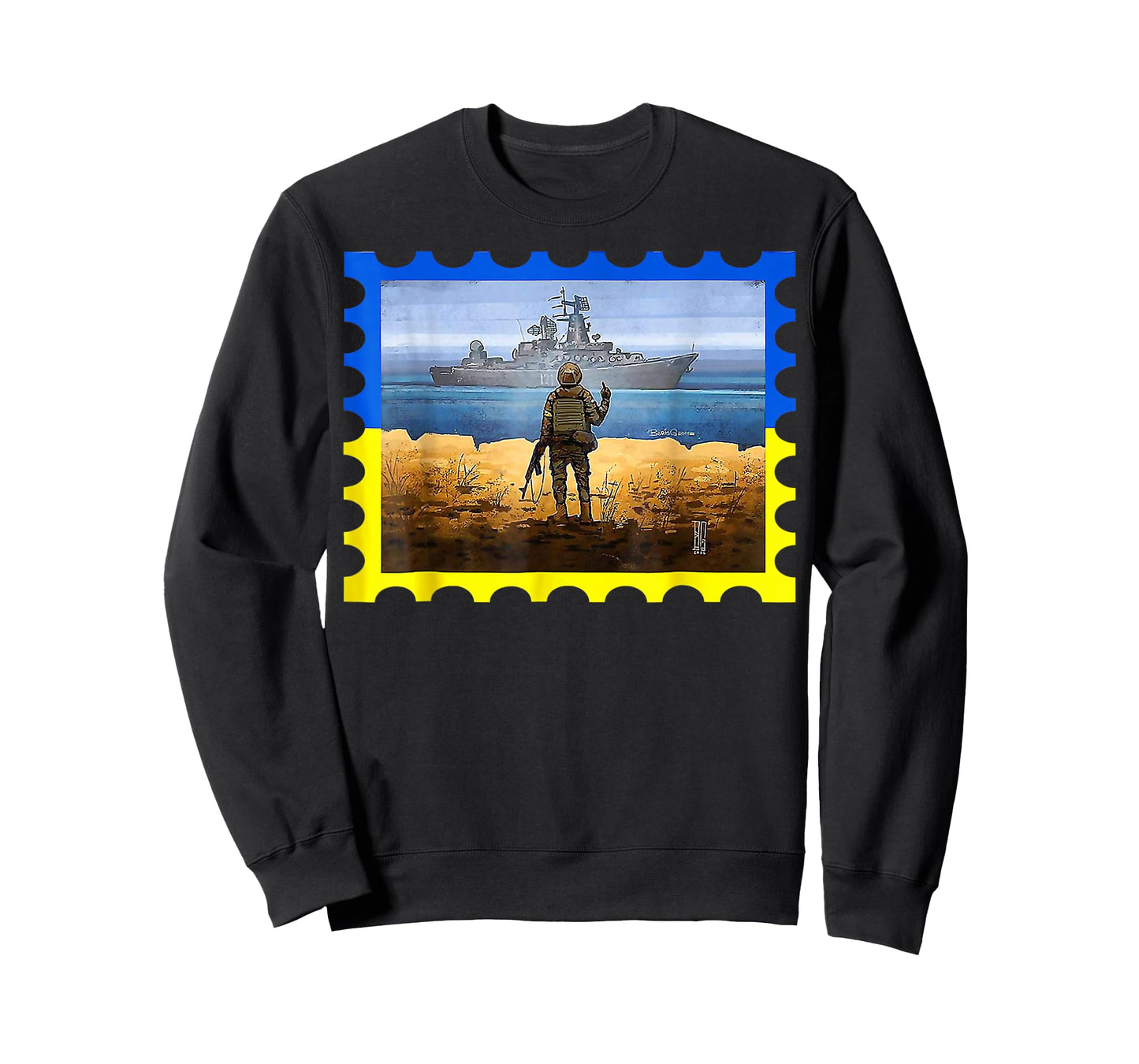 Vintage Ukraine Postage Stamp Flag Pride T-Shirt