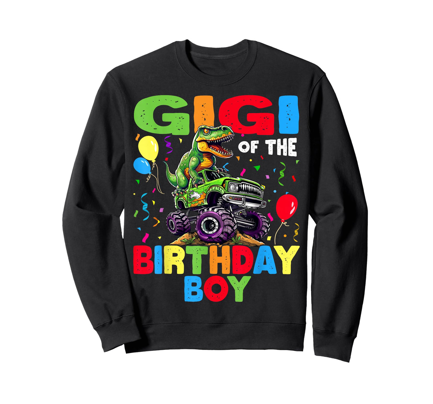 Gigi Of The Birthday Boy Dinosaur T-Rex Monster Truck T-Shirt