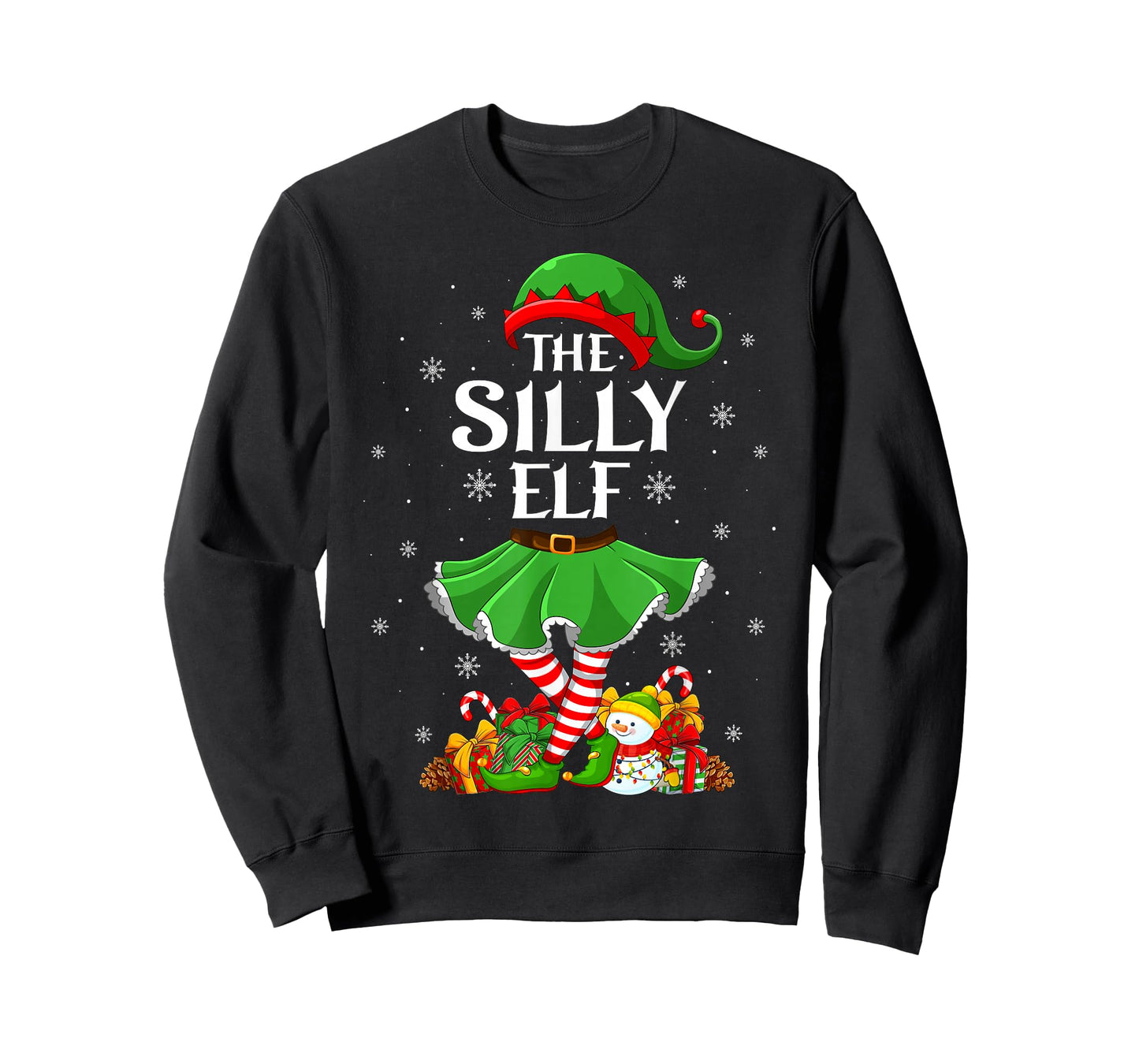 Silly Elf Christmas Family Women Girls Elf Squad Xmas T-Shirt