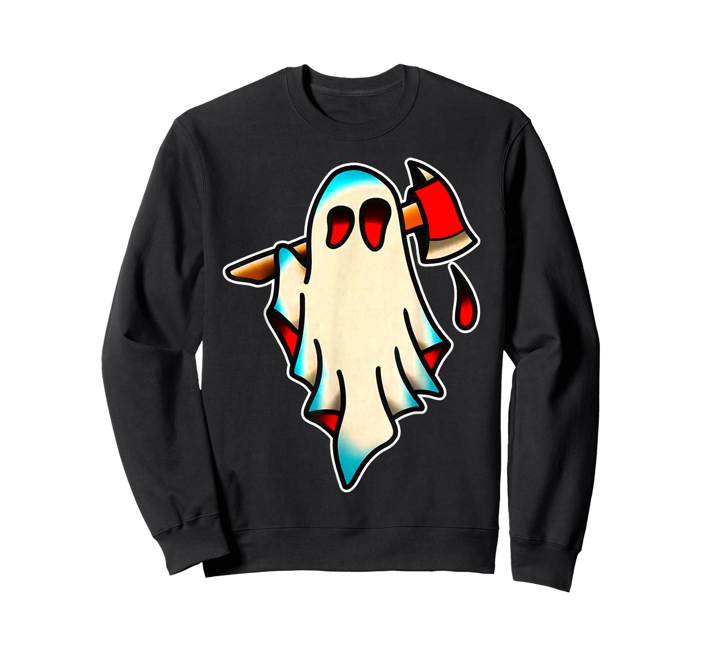 Ghost Fireman Firefighter Axe T-Shirt