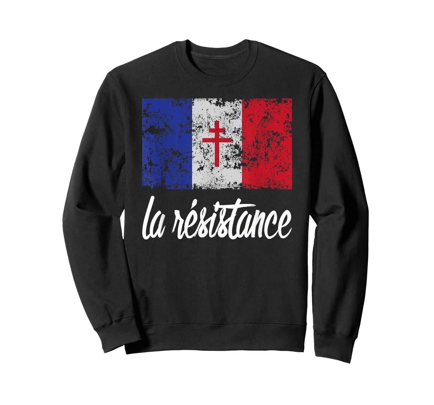 Distressed France Flag La Resistance Proud French T-Shirt T-Shirt
