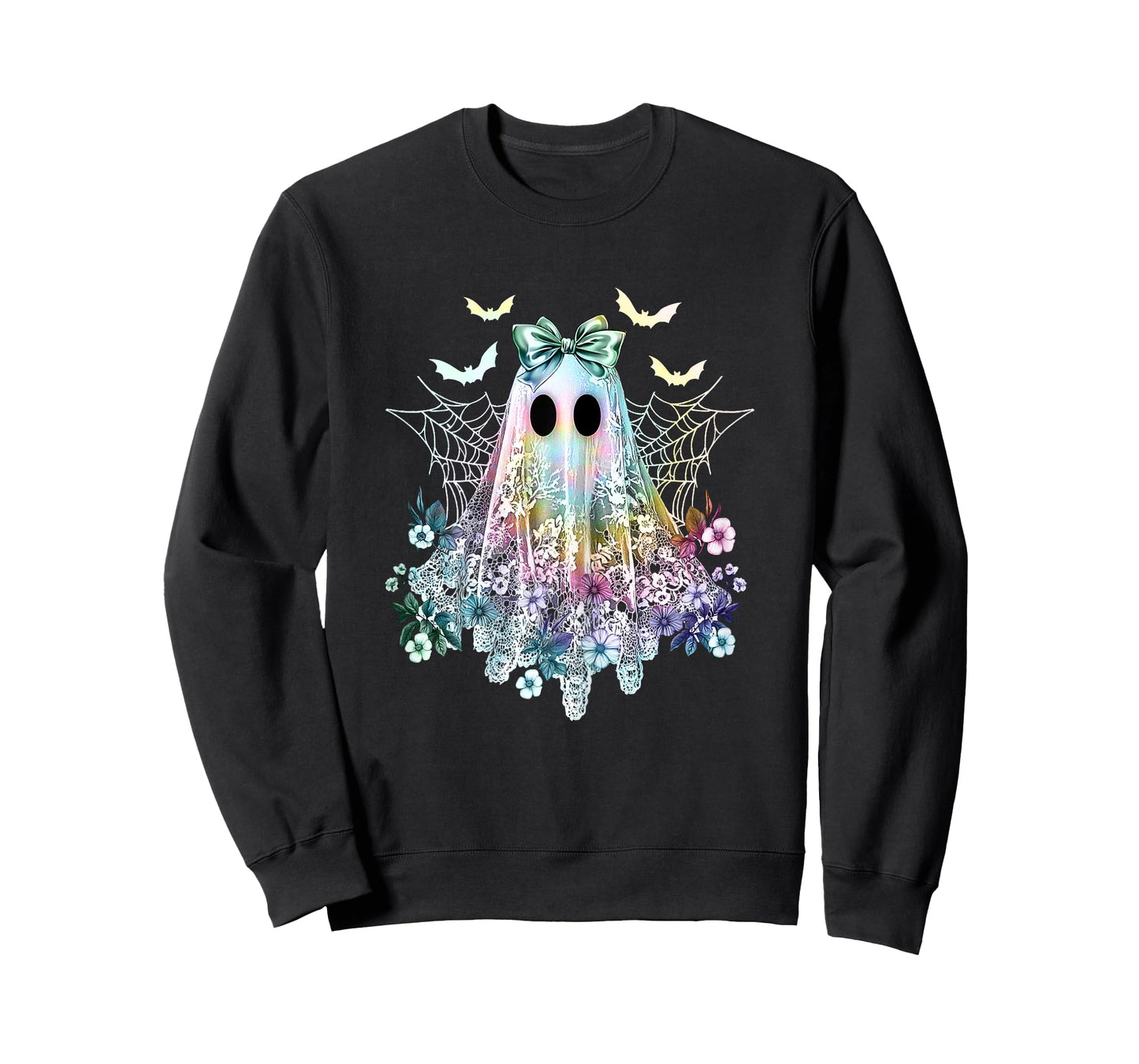 Cute Lace Ghost shirt, Halloween Boo Lace Bow, Halloween T-Shirt