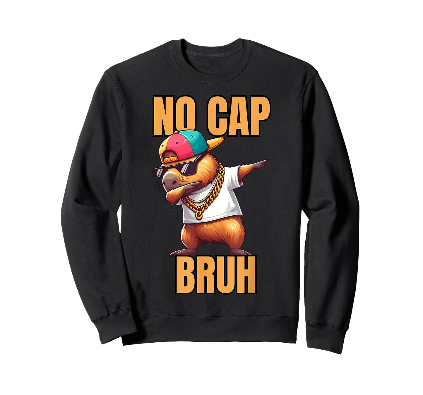 Animal Cool Capybara No Cap Bruh Gamer T-Shirt