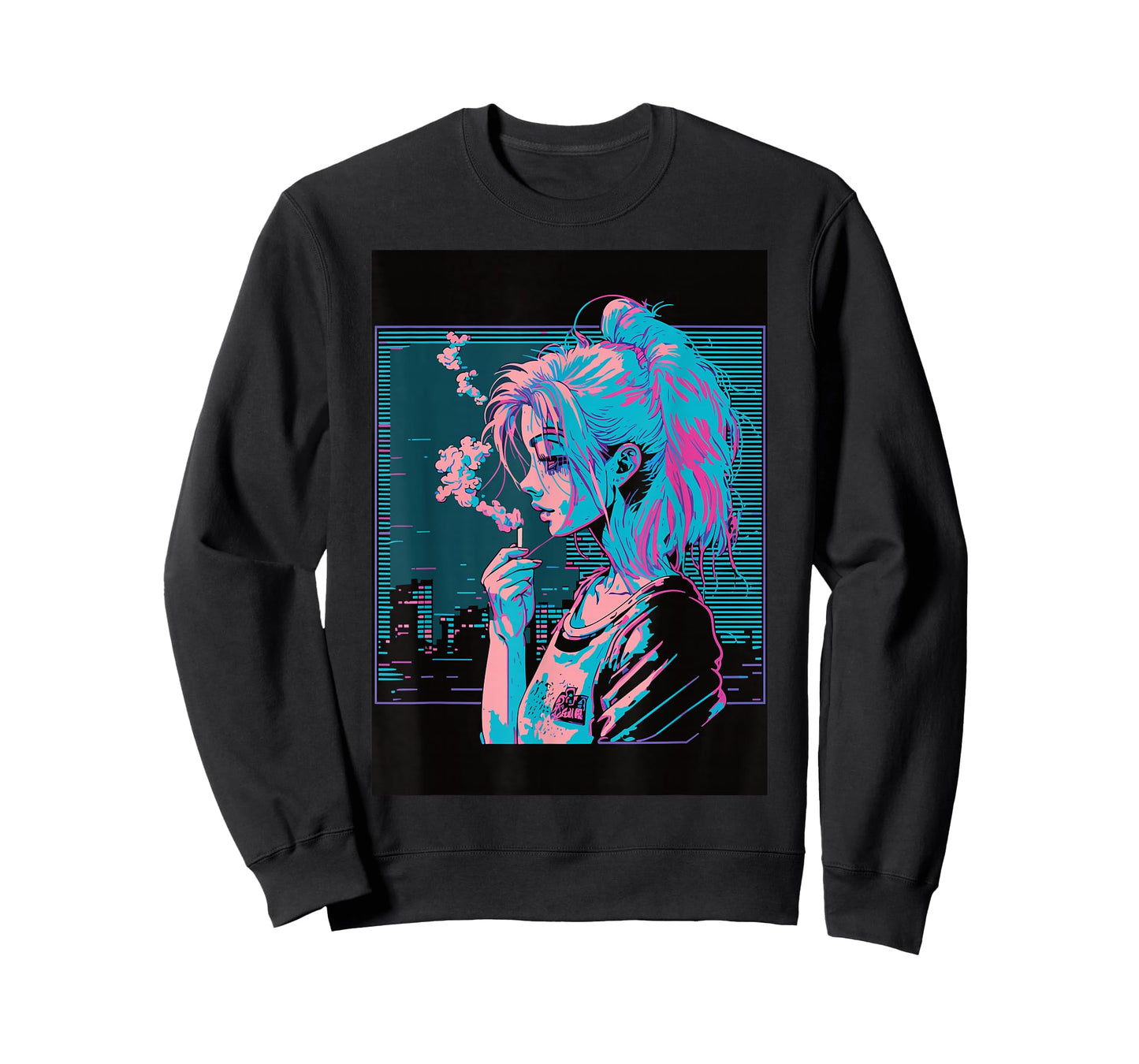 Japanese Vaporwave Sad Anime Girl Indie Aesthetic Otaku T-Shirt