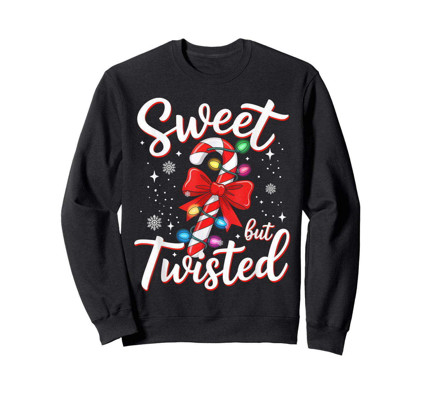 Sweet But Twisted Funny Christmas Candy Cane Xmas Holiday T-Shirt