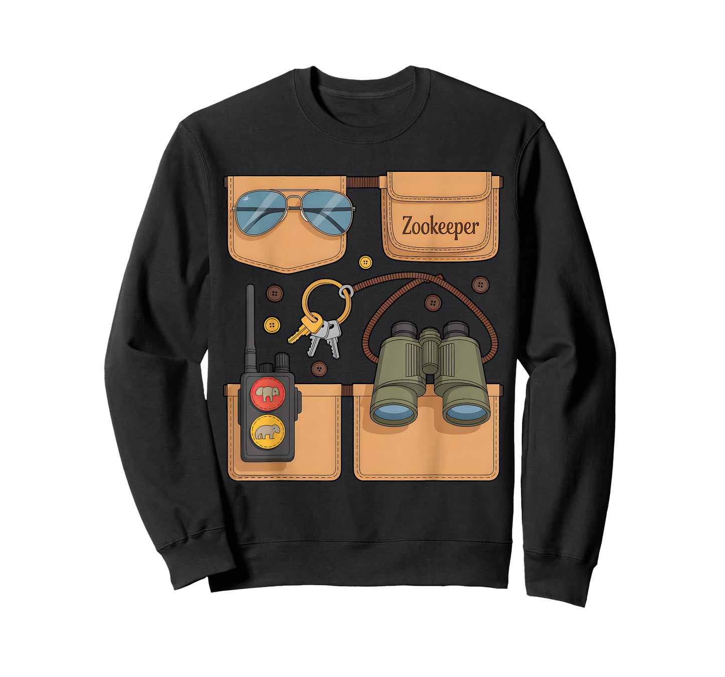 Zoo Keeper Costume Funny Halloween Boys Girls Zookeeper T-Shirt