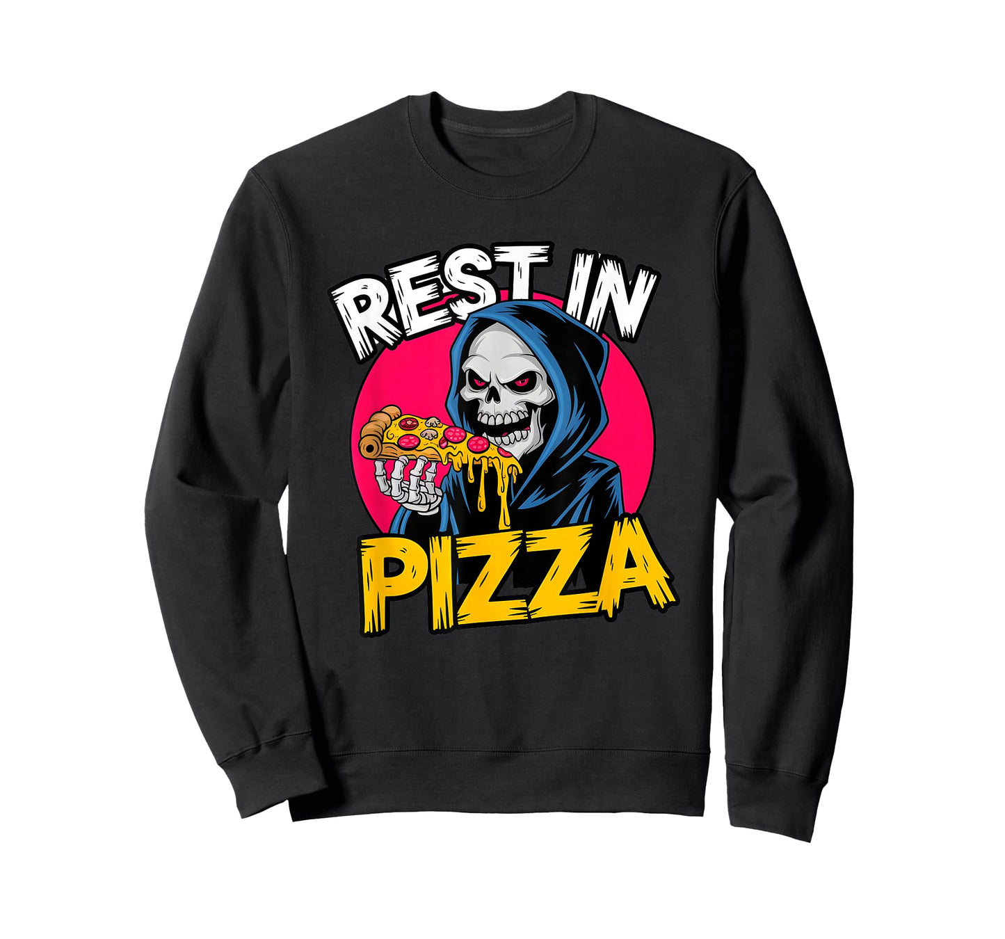 Rest in pizza Ghotic Skeleton Ghost pizza spooky Costume T-Shirt