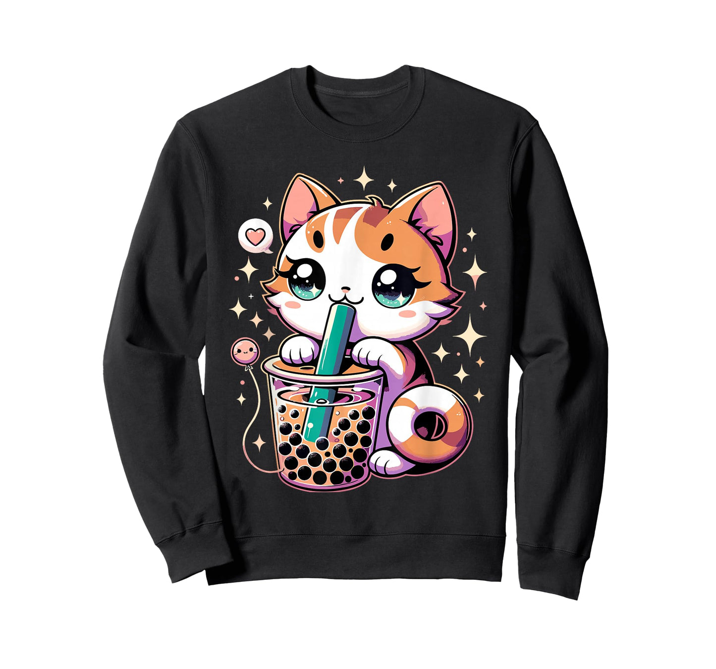 Cat Boba Japanese Kawaii Anime Kitty Bubble Tea Neko Teen T-Shirt