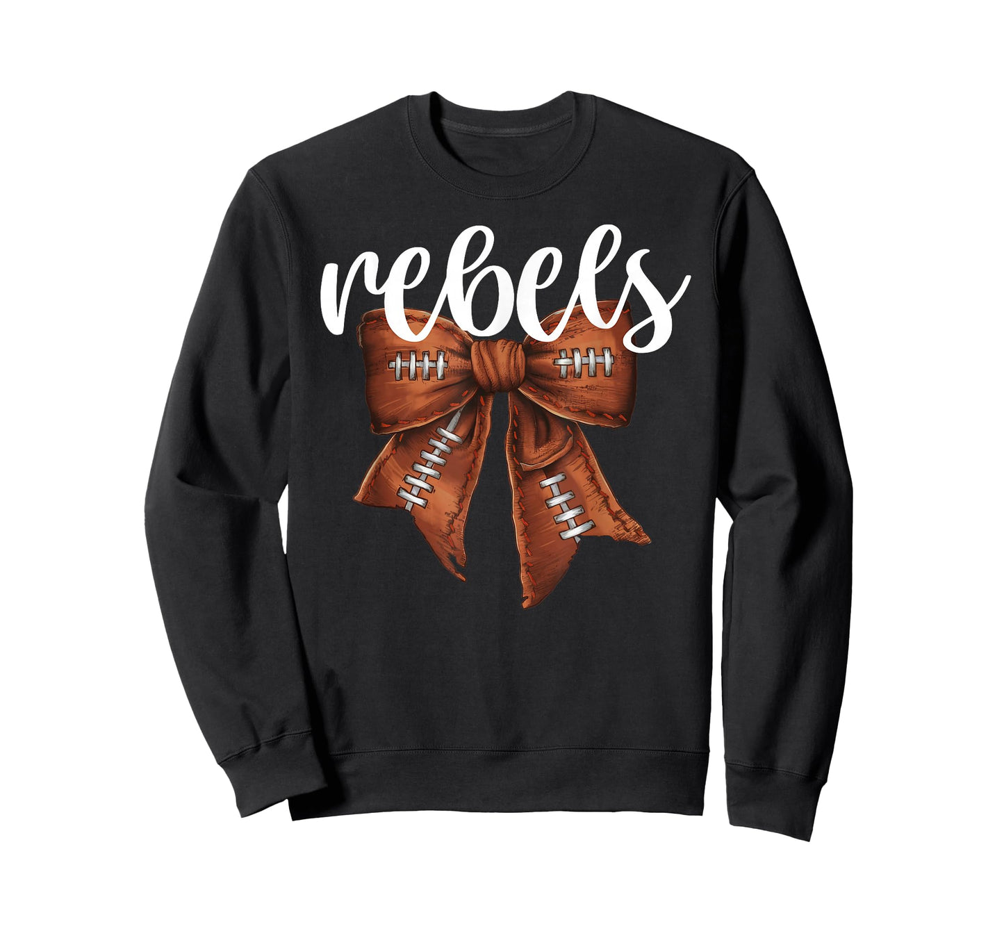 Rebels Football Bow School Spirit Team Mascot Game Night T-Shirt