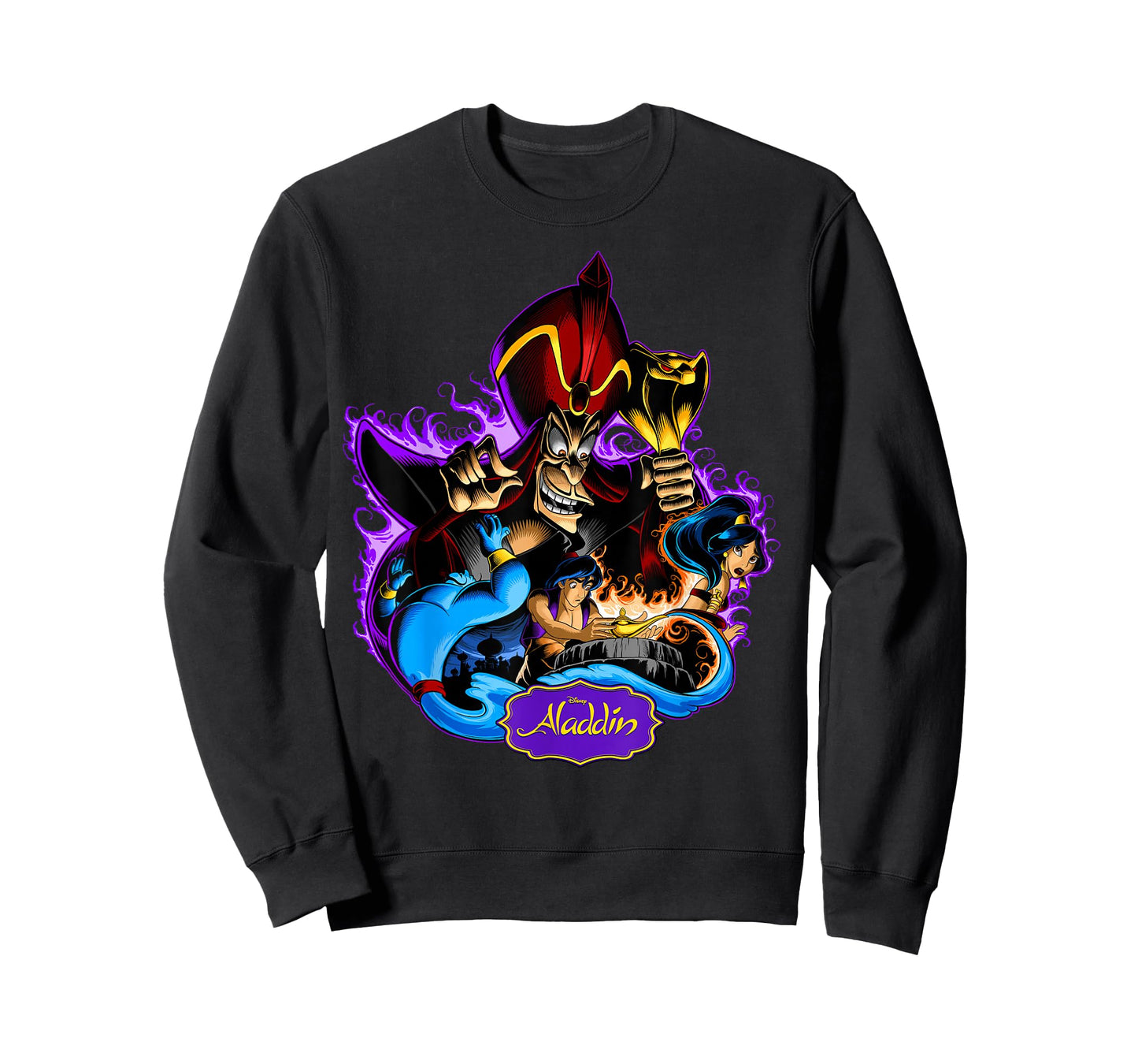 Disney Aladdin Jafar Genie Jasmine Art Graphic T-Shirt T-Shirt