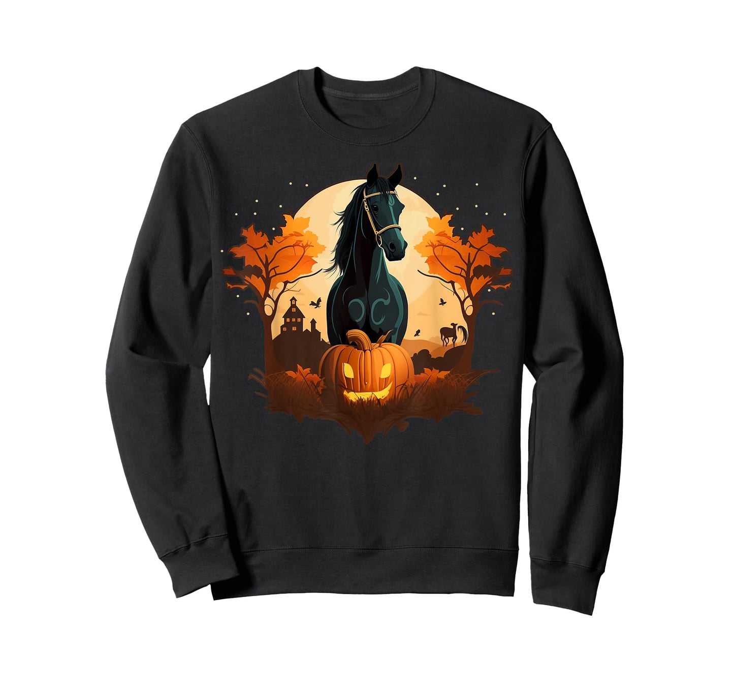 Pumpkin Horse costume on Horse Halloween T-Shirt