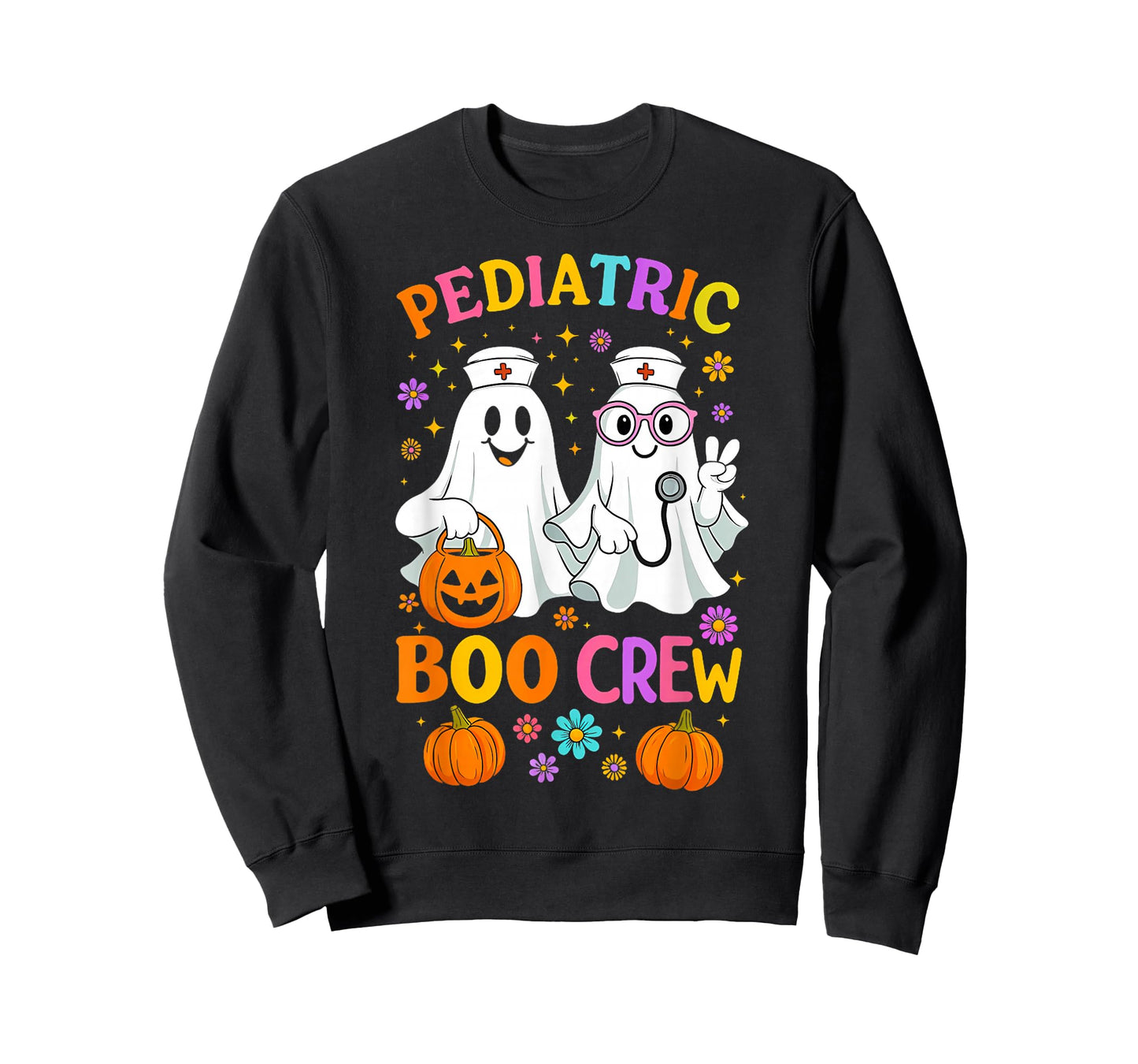 Pediatric Nurse Boo Boo Crew Ghost Costume Halloween T-Shirt