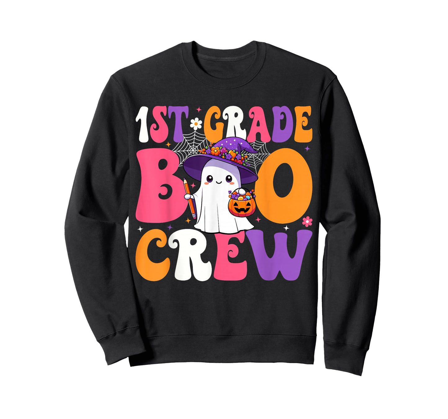 1st Grade Boo Crew Halloween First Grade Halloween Teacher T-Shirt