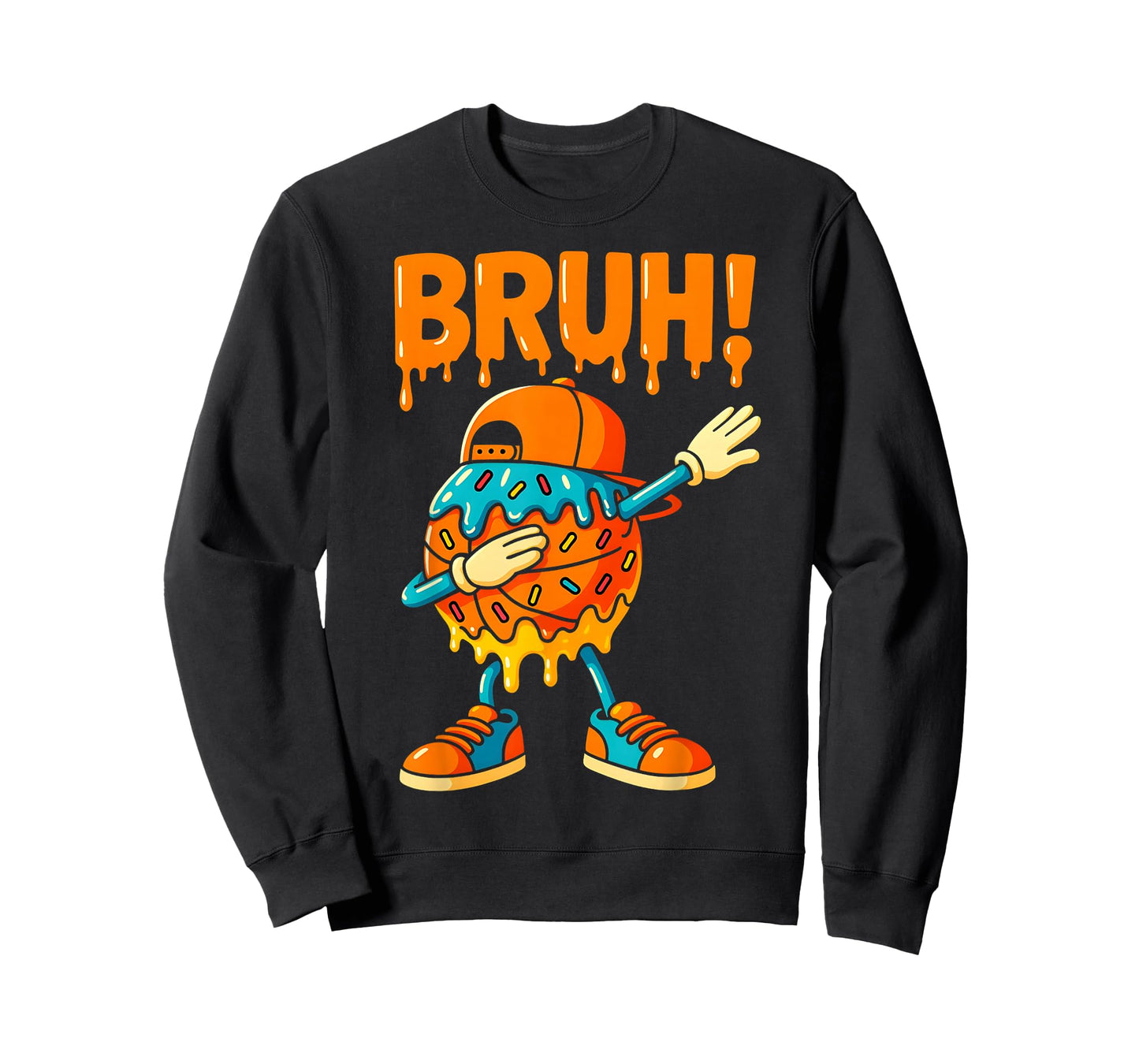 Basketball Ice Cream Drip Boys Girls Cute Dabbing Game Day T-Shirt