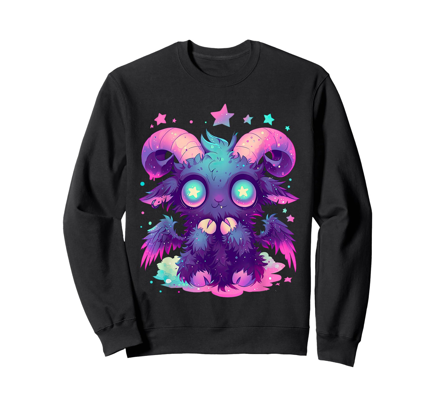 Kawaii Pastel Goth Creepy Cute Witchy Goat Baphomet T-Shirt