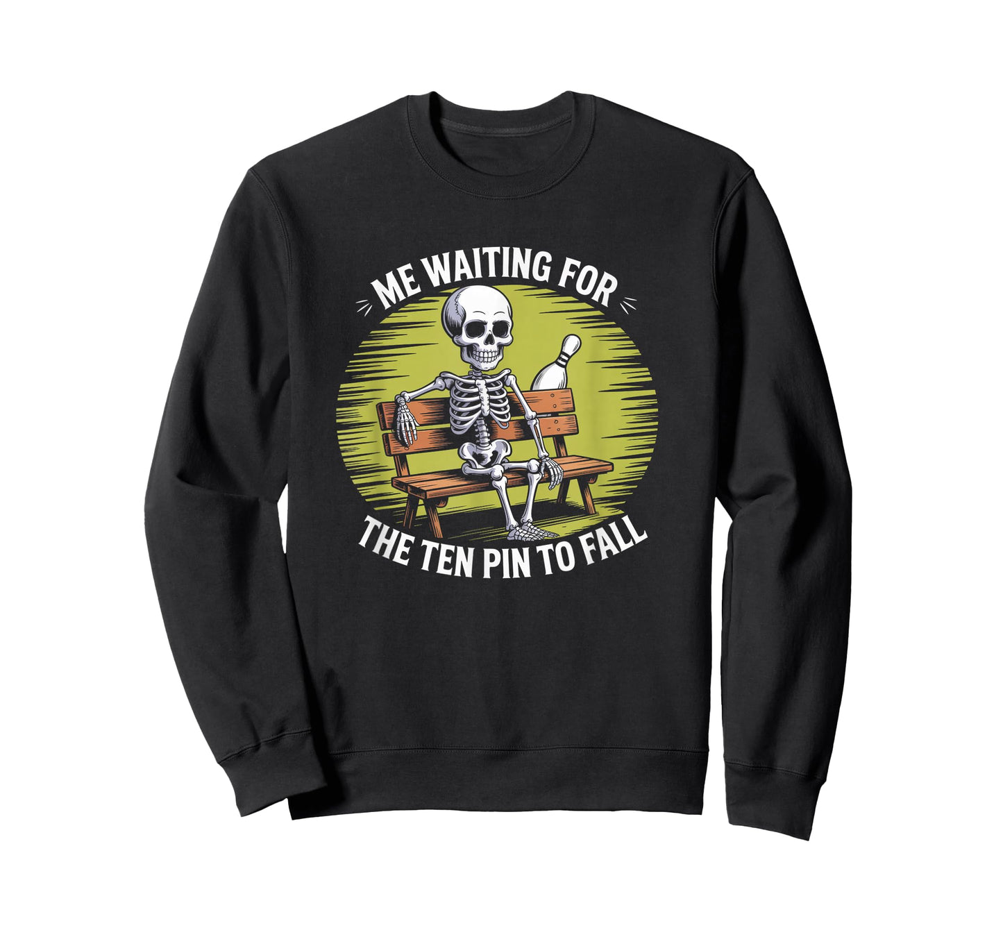 Funny Skeleton Bowling Team Humor Ten Pin Design T-Shirt