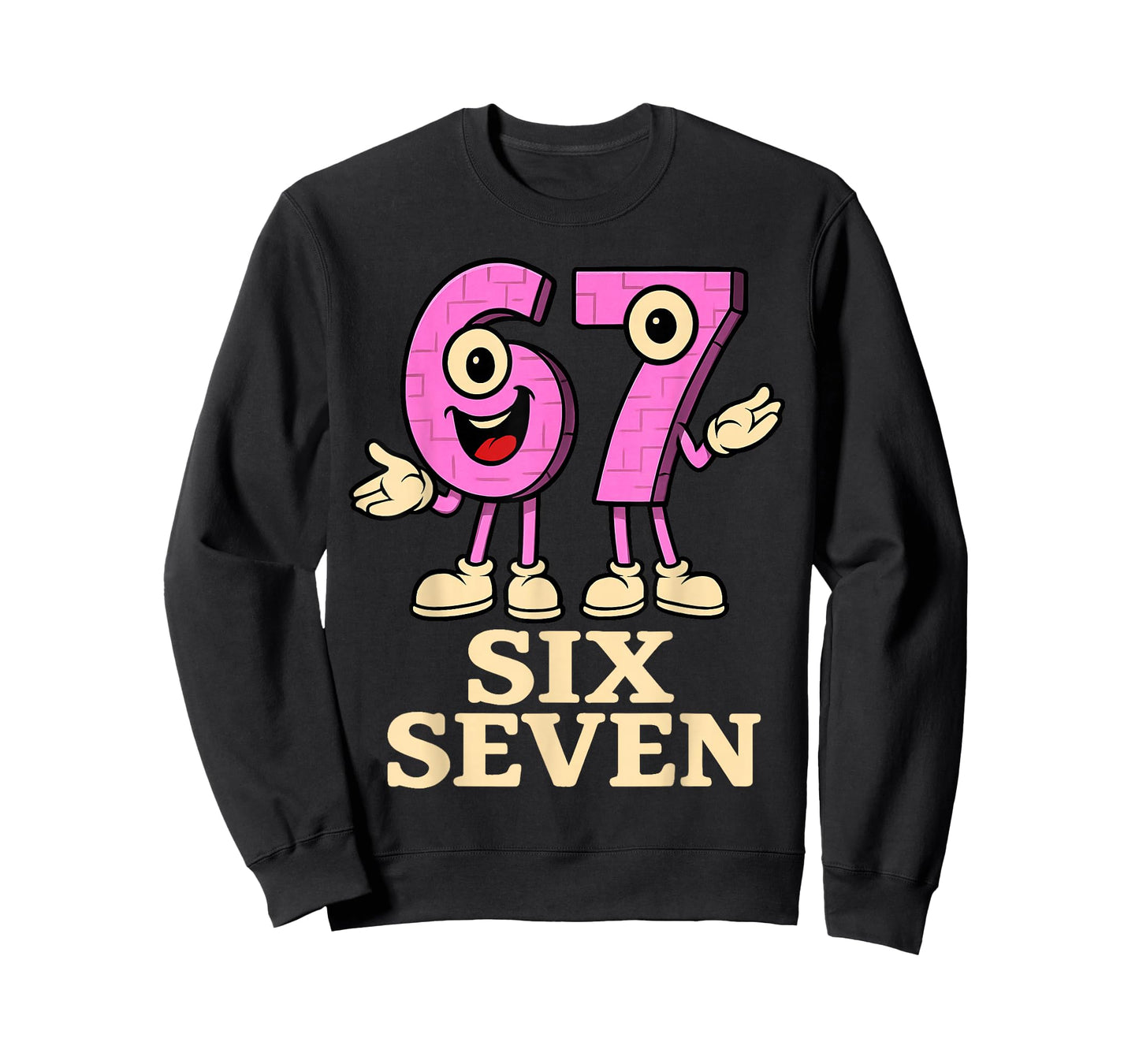 Pink 67 Six Seven 6-7 - Funny Italian Brainrot Kids Gaming T-Shirt
