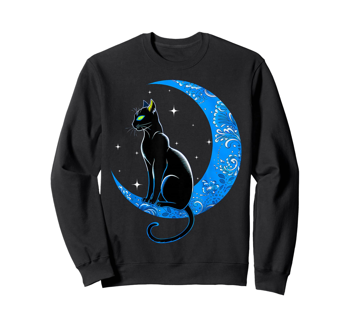 Black Cat Crescent Moon Sailor Mom T-Shirt